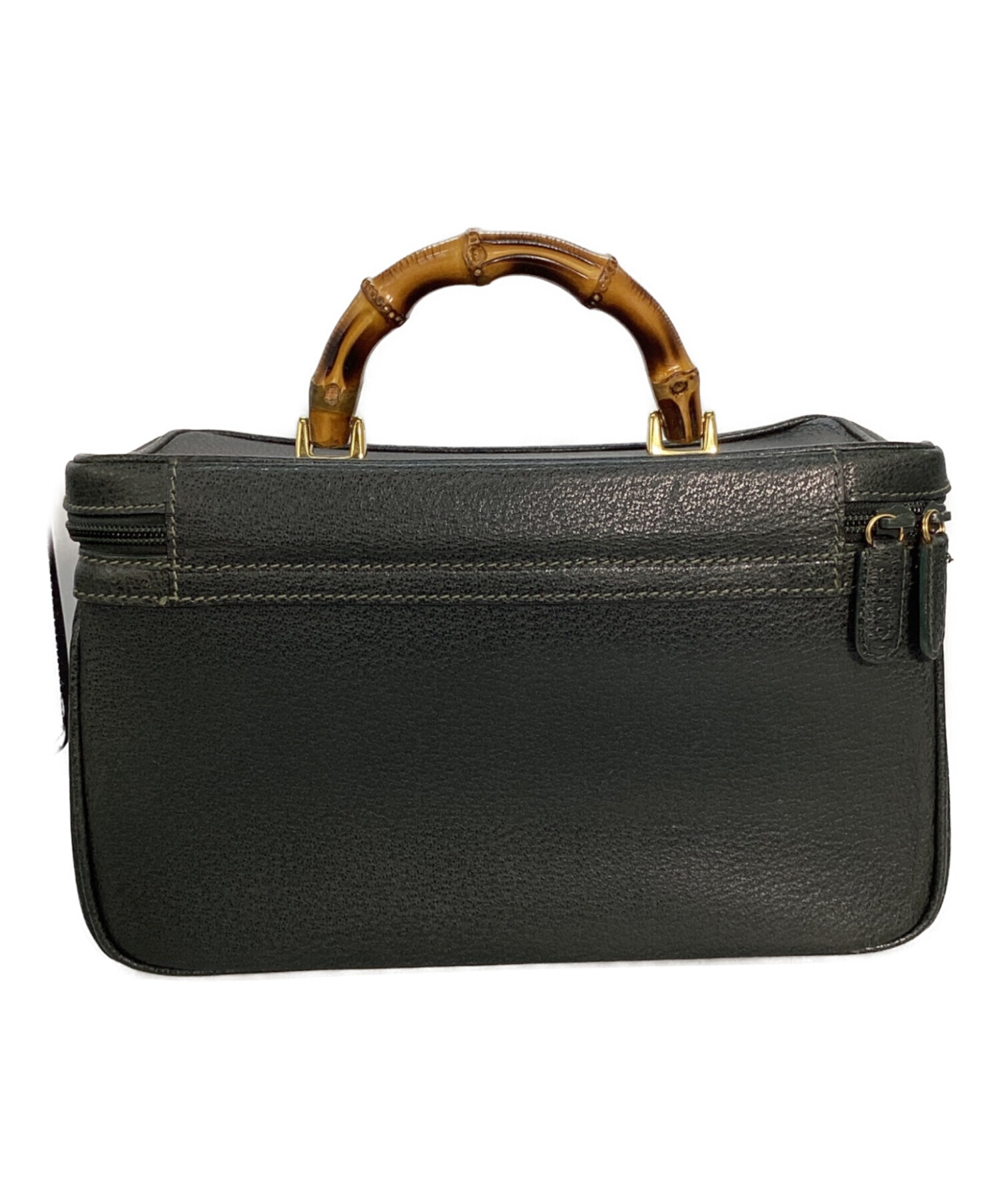 中古・古着通販】GUCCI (グッチ) バンブー バニティバッグ モス