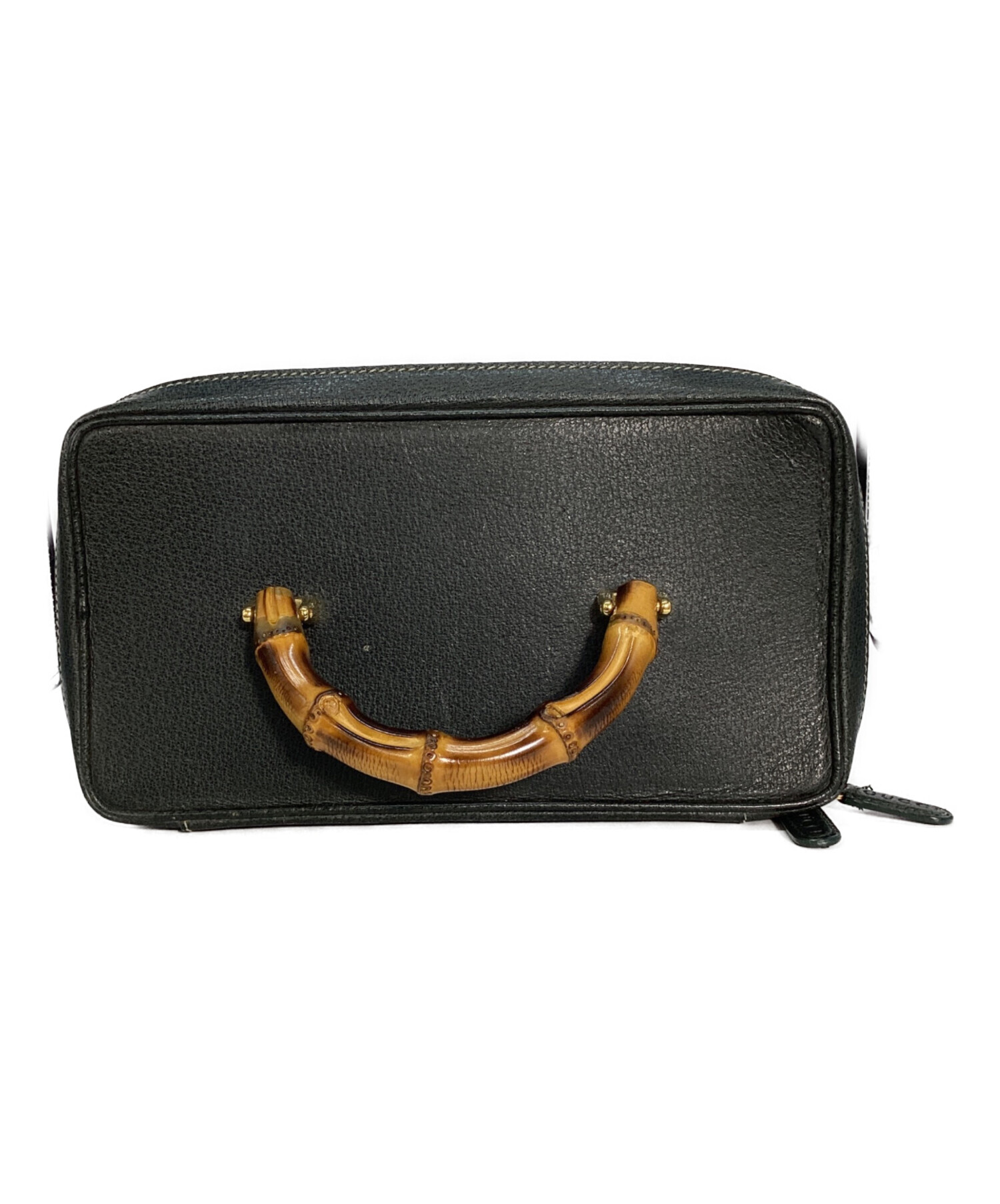 中古・古着通販】GUCCI (グッチ) バンブー バニティバッグ モス