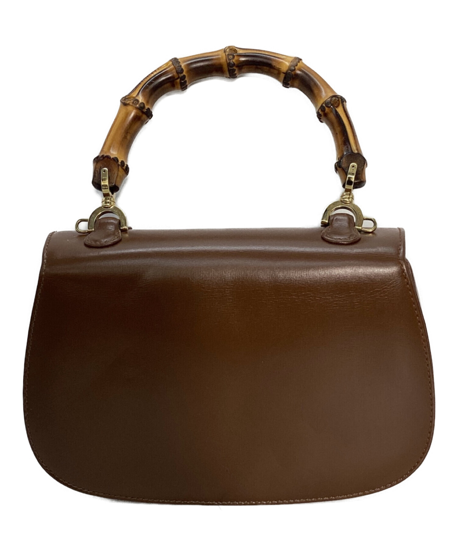 中古・古着通販】GUCCI (グッチ) バンブーハンドバッグ ブラウン