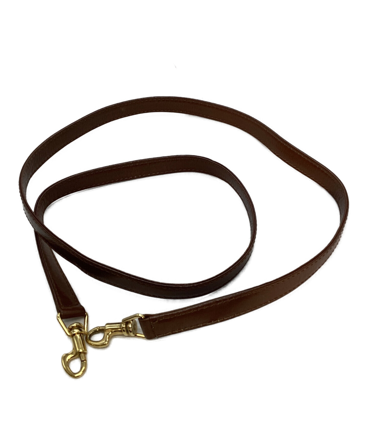 GUCCI グッチ レザー ストラップ ブラウン系 中古品 中古・古着通販】GUCCI (グッチ) バンブーハンドバッグ ブラウン