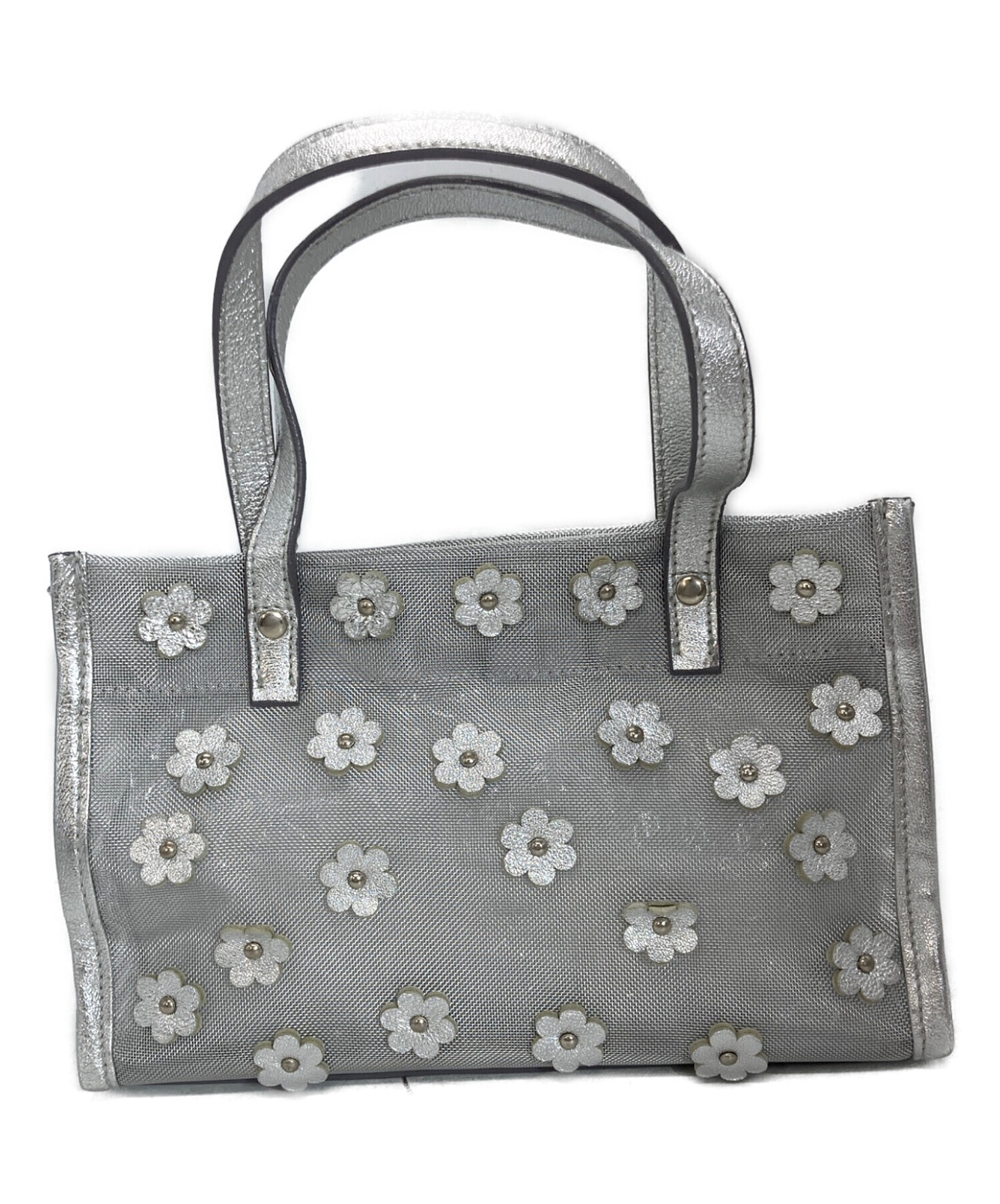 MIU MIU ハンドバッグ　シルバー金具 中古・古着通販】MIU MIU (ミュウミュウ) シルバーメッシュ