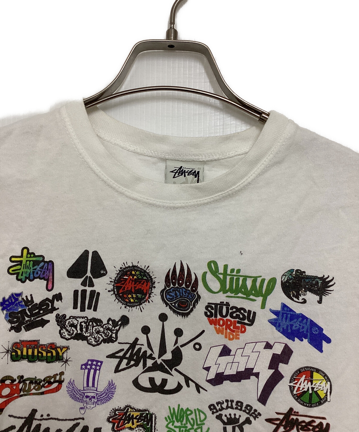 STUSSY GIRLS 総柄Tシャツ　USA 中古・古着通販】stussy girls (ステューシーガールズ) マルチロゴ
