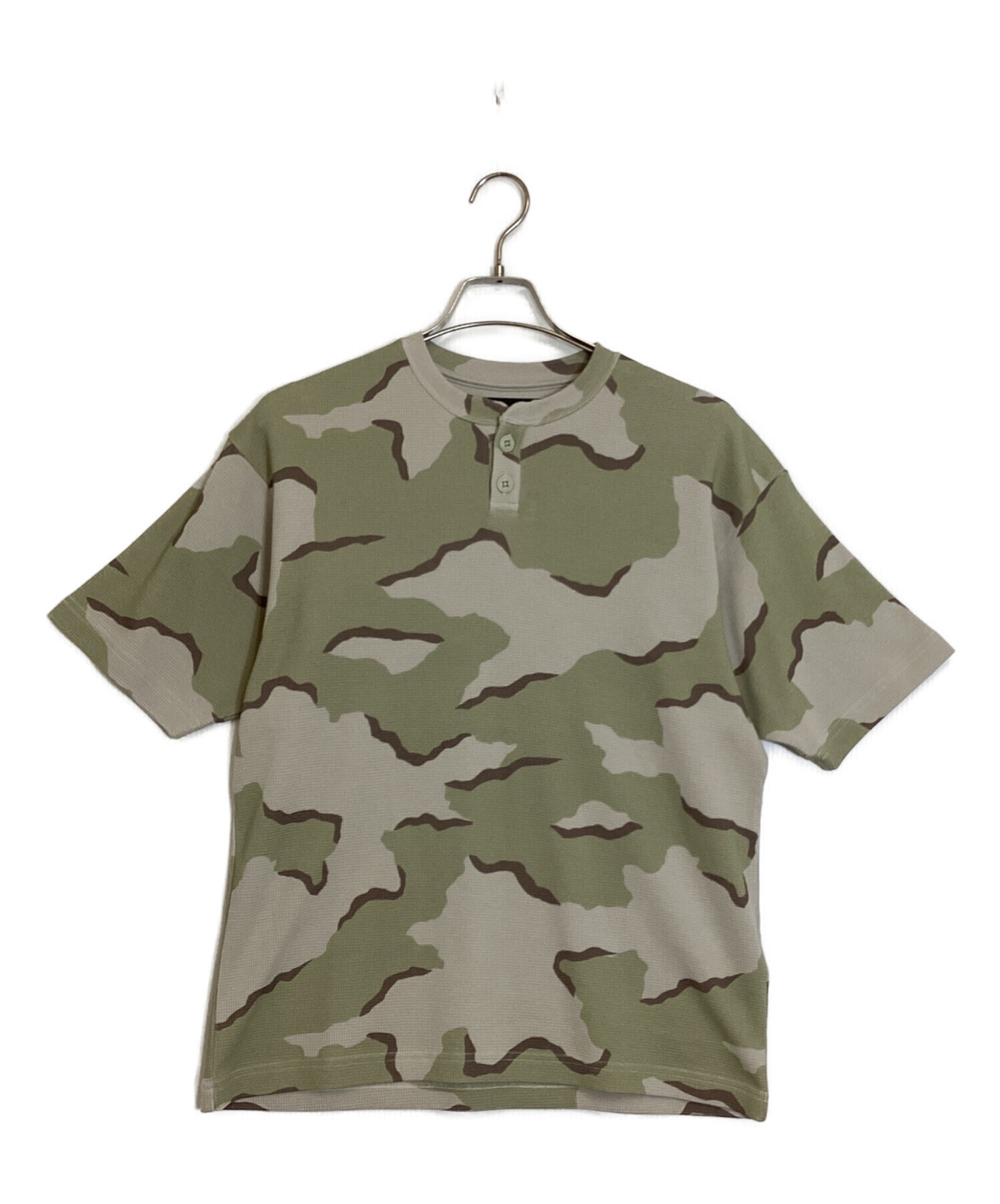 中古・古着通販】BEAMS T (ビームス ティー) Camo Waffle Henley Neck