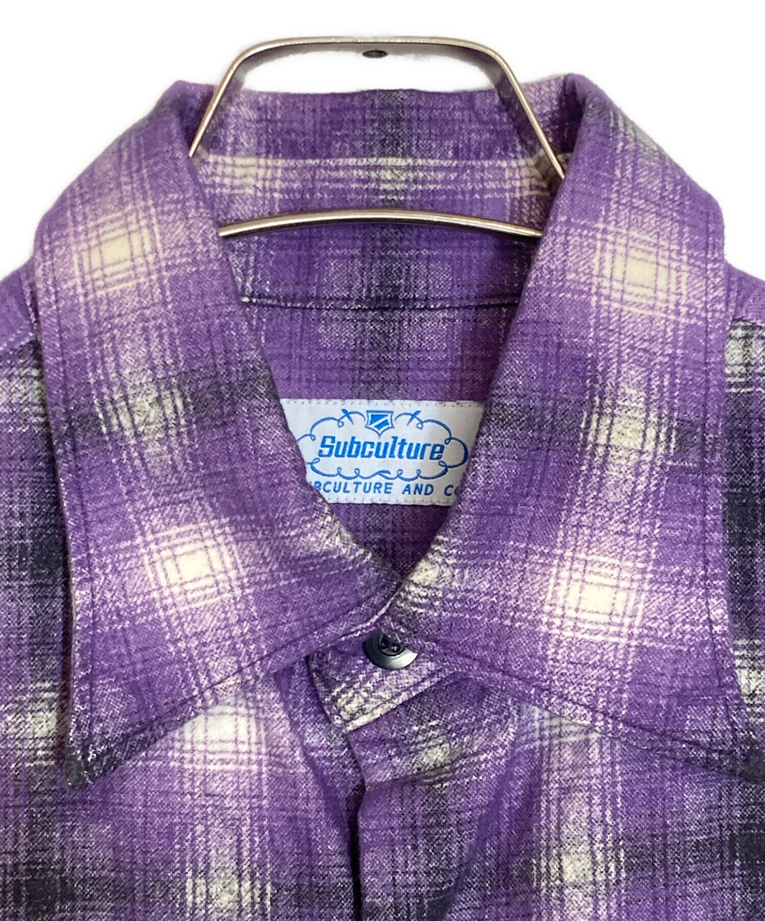 サブ@古着販売 men's 中古・古着通販】Subculture (サブカルチャー) COTTON CHECK SHIRT