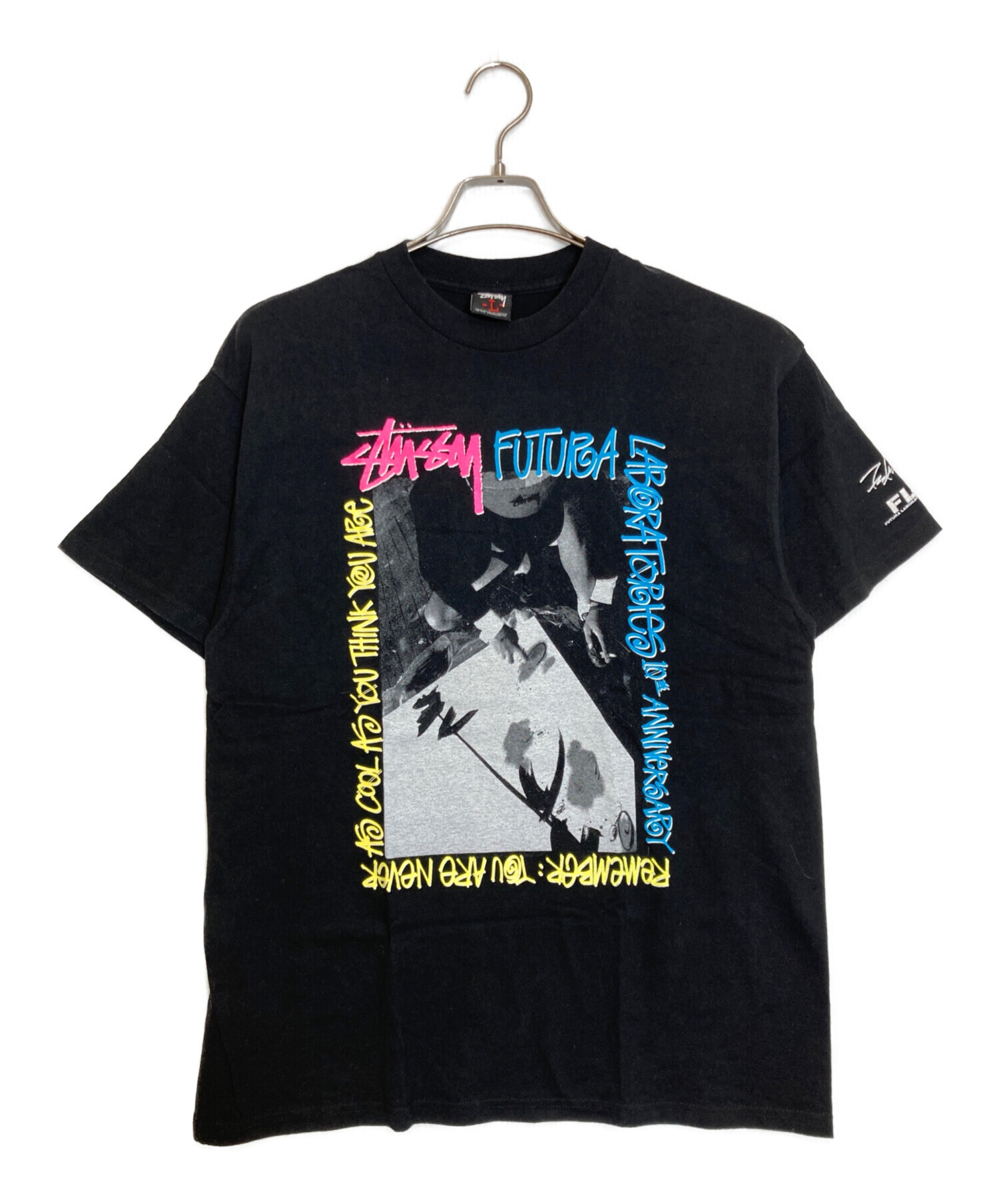 中古・古着通販】stussy (ステューシー) プリントTシャツ ブラック
