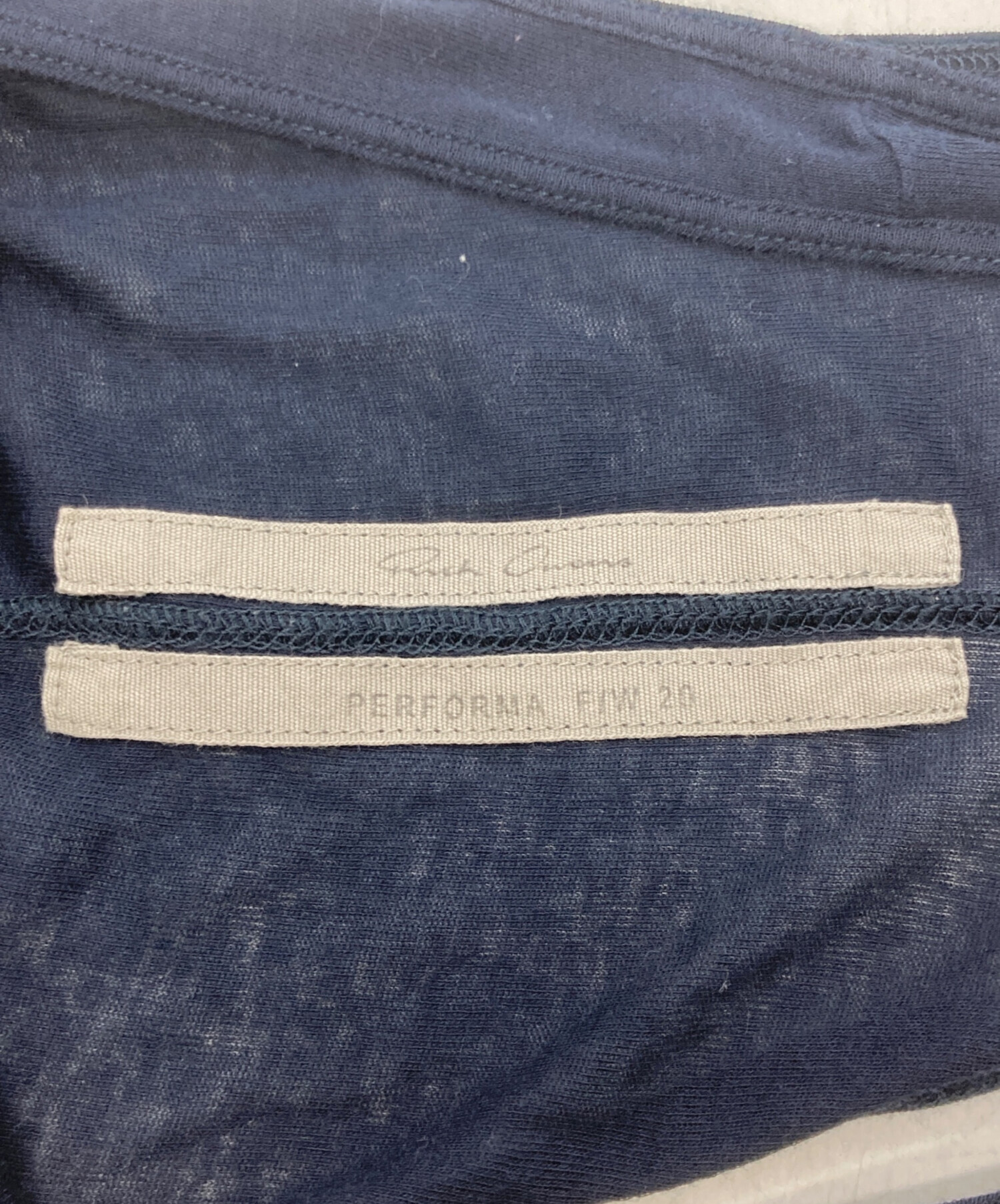 中古・古着通販】RICK OWENS (リックオウエンス) リブタンク ネイビー