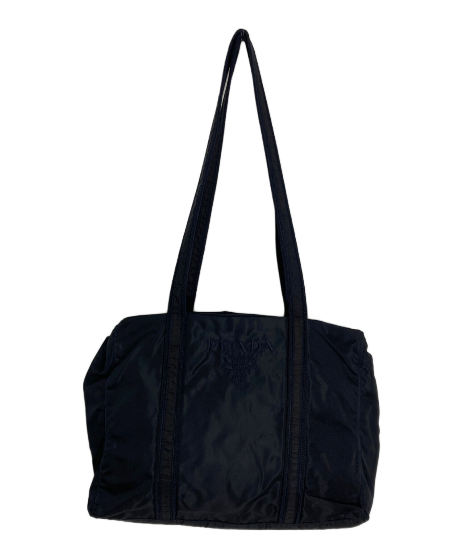 PRADA ナイロン　トートバッグ 中古・古着通販】PRADA (プラダ) ロゴ刺繍ナイロントートバッグ