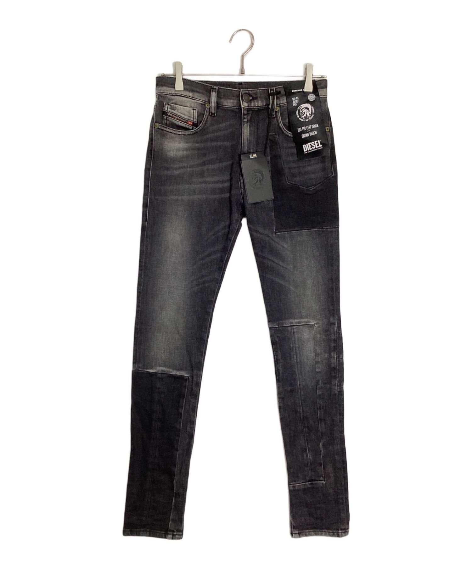 中古・古着通販】DIESEL (ディーゼル) スキニーデニムパンツ ブラック 