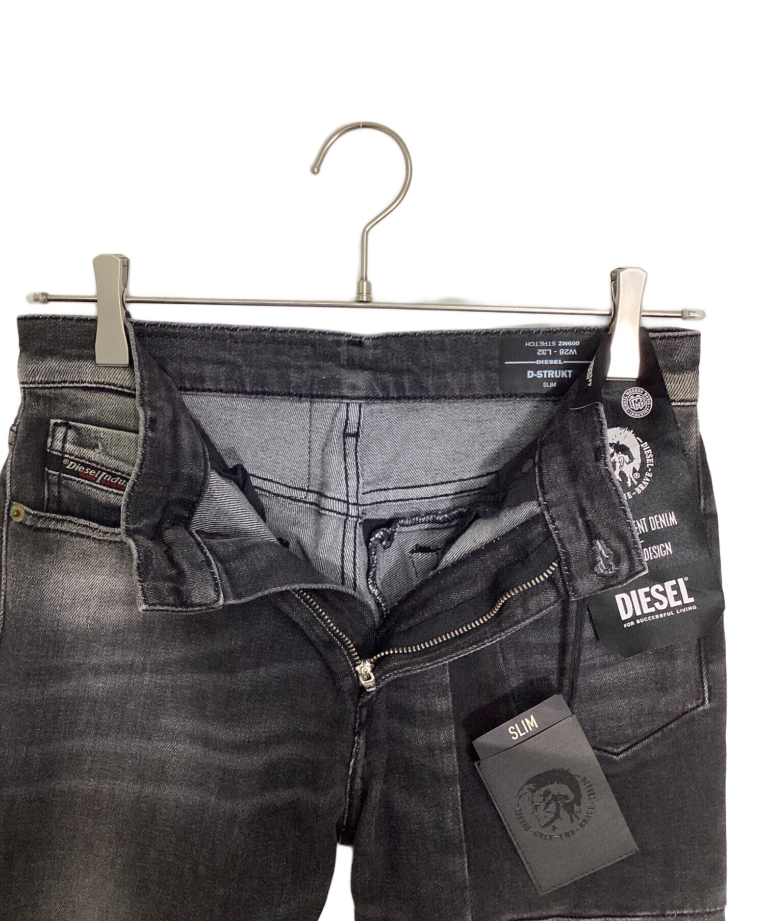 中古・古着通販】DIESEL (ディーゼル) スキニーデニムパンツ ブラック 