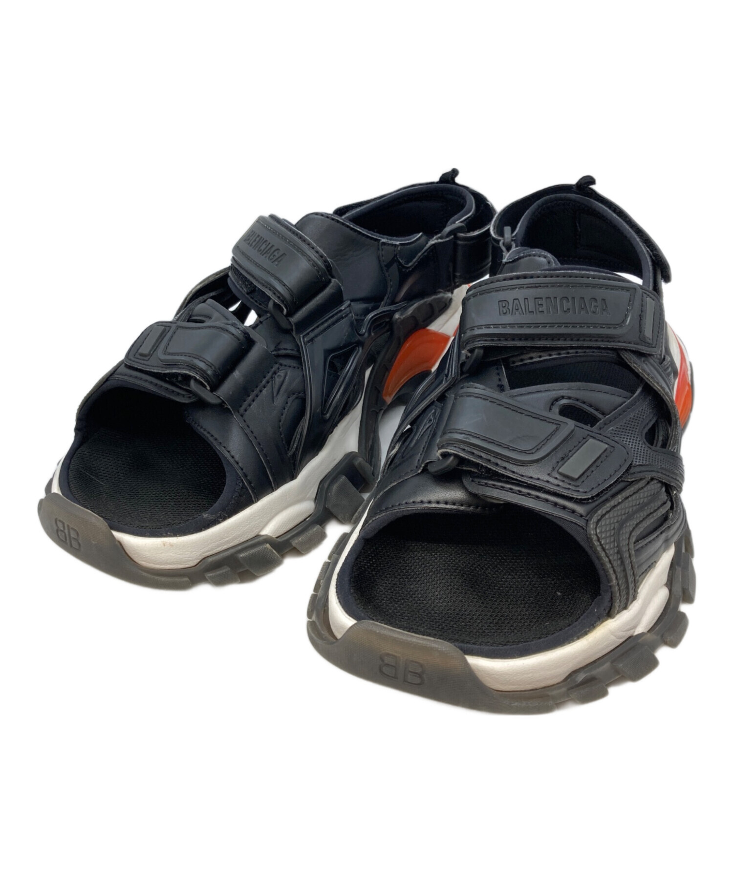 BALENCIAGA track sandal トラック グレー/ブラック 42 中古・古着通販】BALENCIAGA (バレンシアガ) TRACK SANDAL ブラック