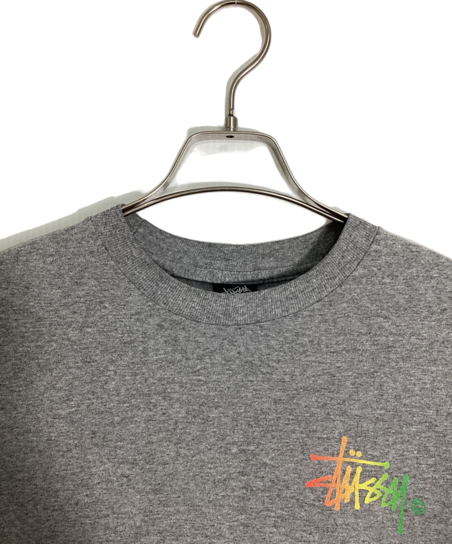 中古・古着通販】stussy (ステューシー) ロゴプリントTシャツ グレー