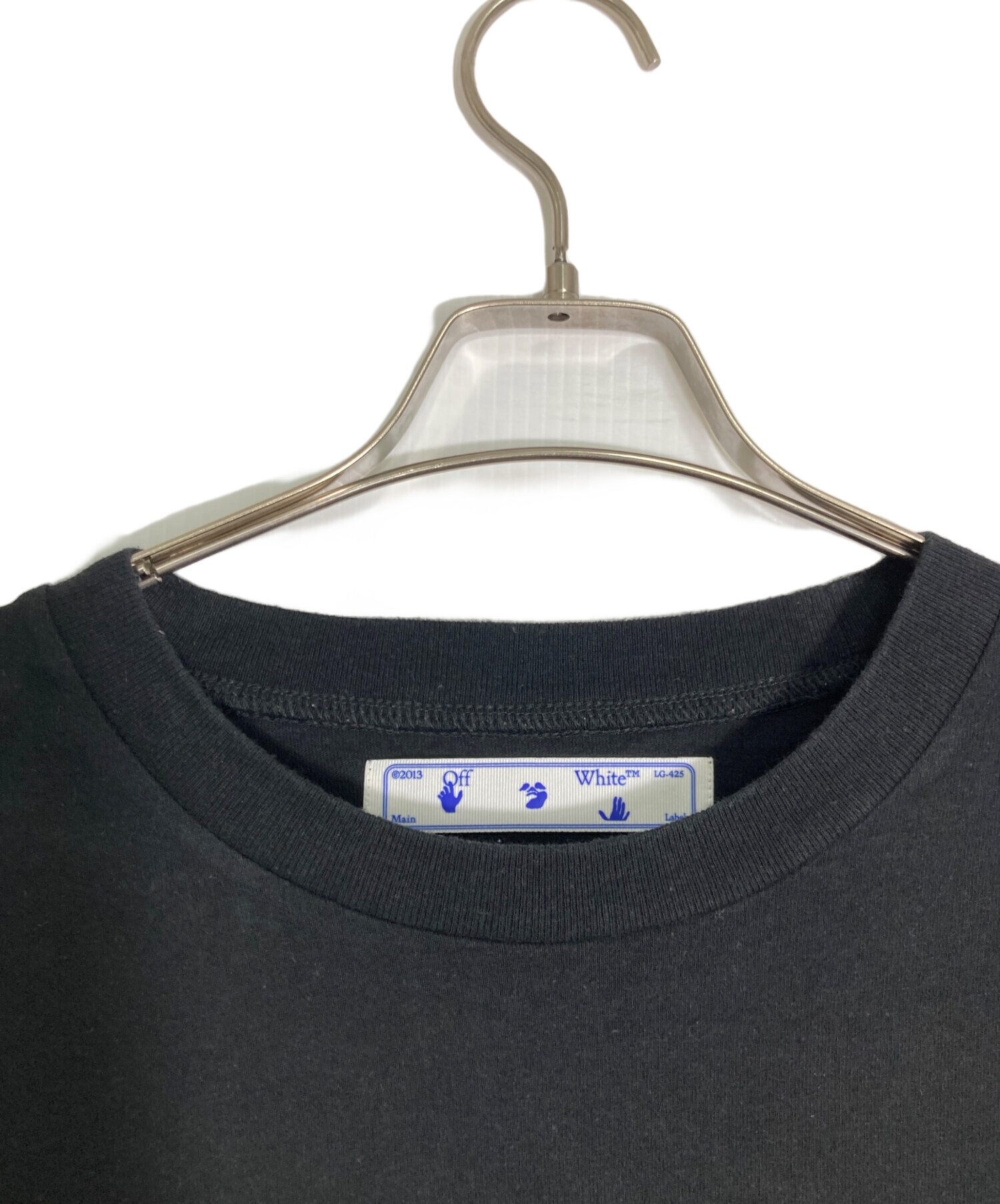 中古・古着通販】OFFWHITE (オフホワイト) プリントTシャツ ブラック