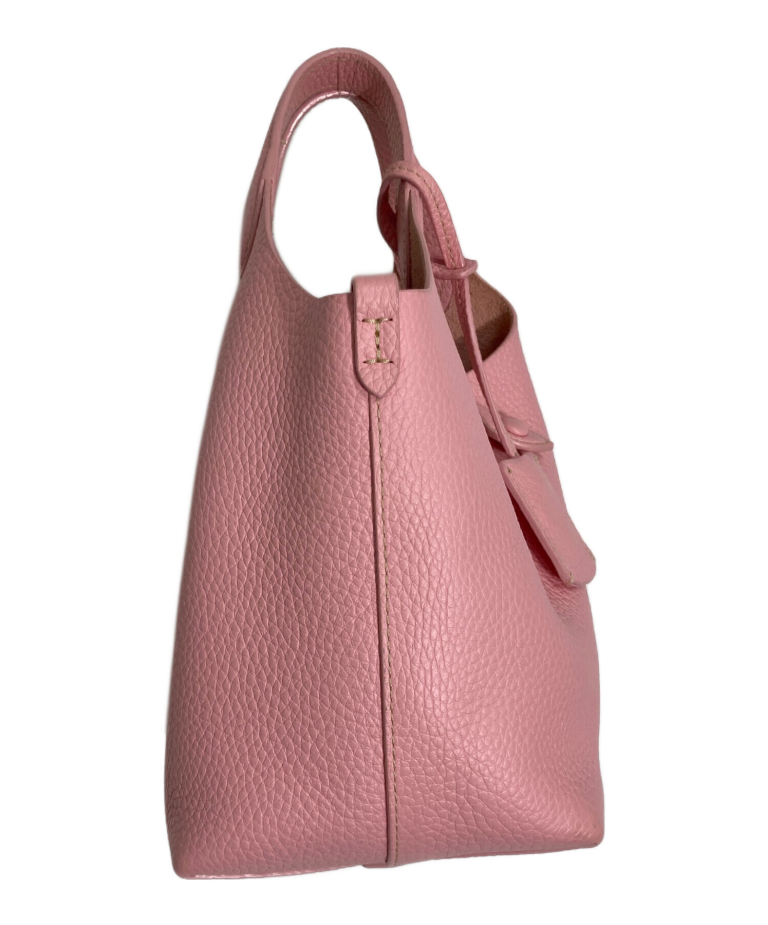 Ralph Lauren ピンク レザー バッグ ショルダーベルト付 中古・古着通販】POLO RALPH LAUREN (ポロ・ラルフローレン) レザー