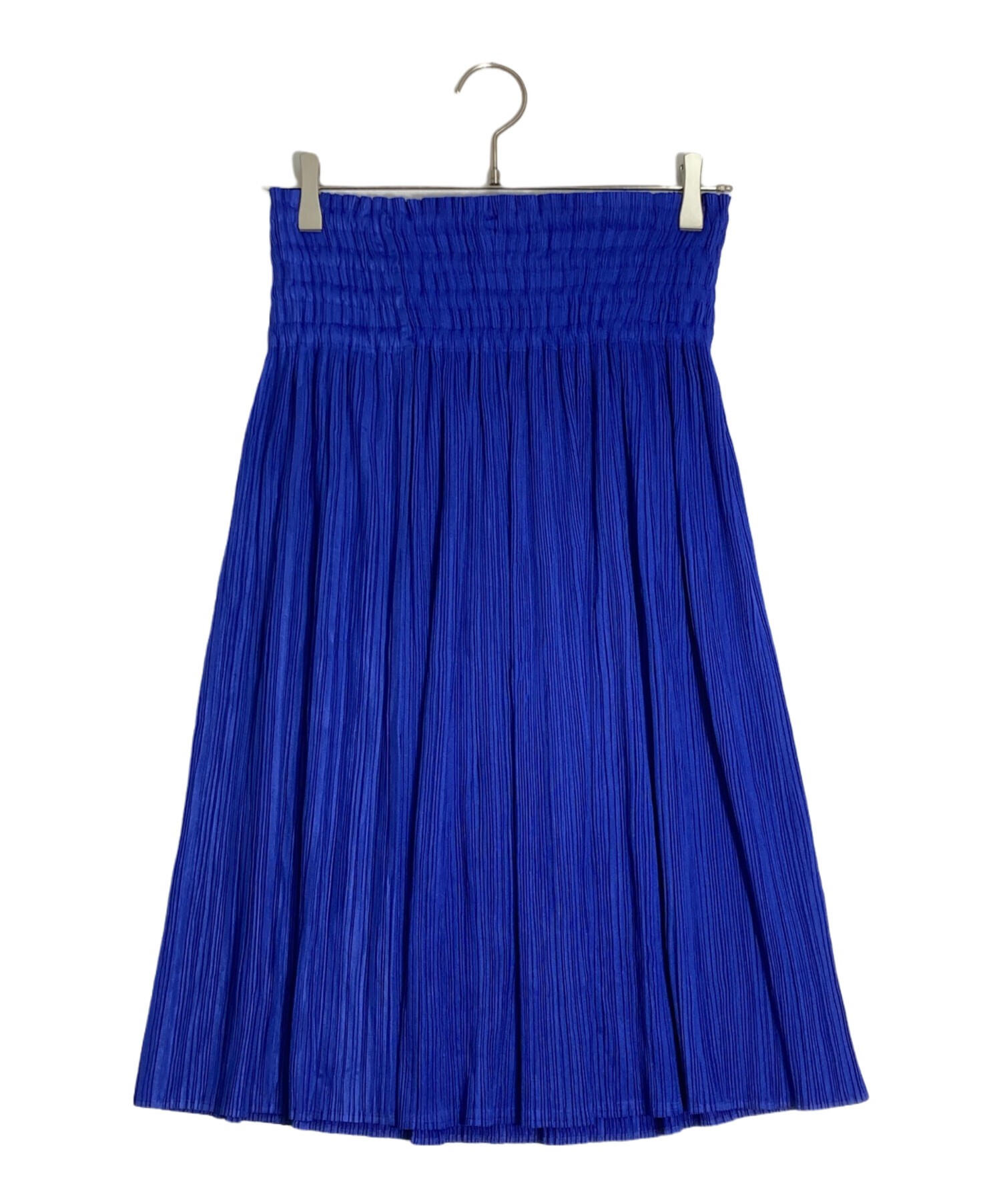 PLEATS PLEASE プリーツロングスカート ブルー サイズ3 中古・古着通販】PLEATS PLEASE (プリーツプリーズ) プリーツハイ