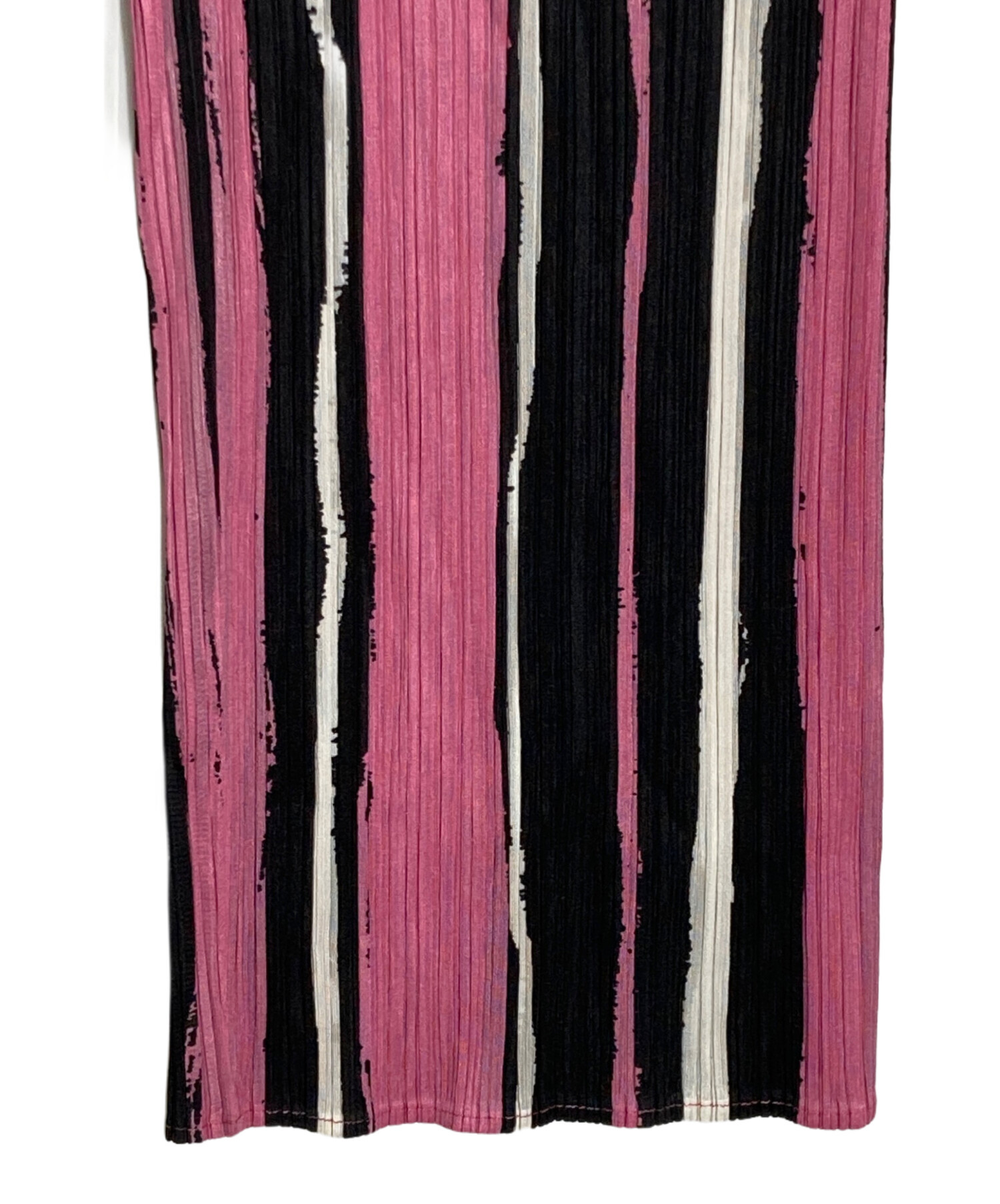 美品✨PLEATS PLEASE 総柄 プリーツ パンツ スリット ピンク 4 中古・古着通販】PLEATS PLEASE (プリーツプリーズ) ペイントプリーツ