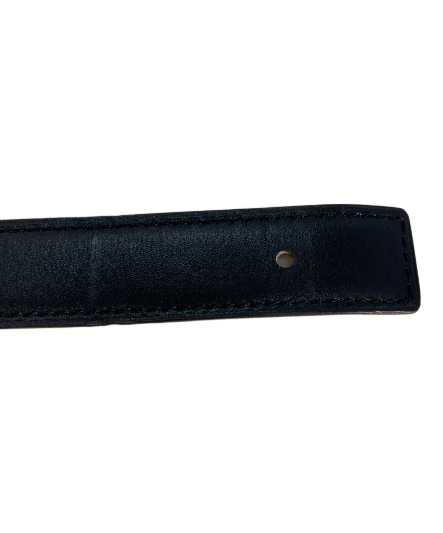 【中古品】HERMES ブラックベルト 中古・古着通販】HERMES (エルメス) レザーベルト ブラック｜ブランド