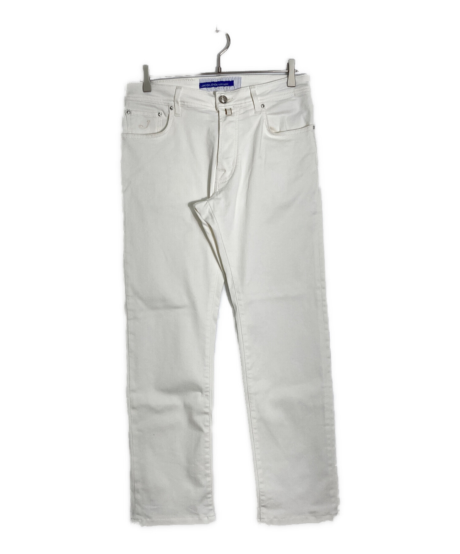 【極美品】JACOB COHEN テーパードデニムパンツ ジーンズ ホワイト 中古・古着通販】JACOB COHEN (ヤコブコーエン) BARDホワイトデニム