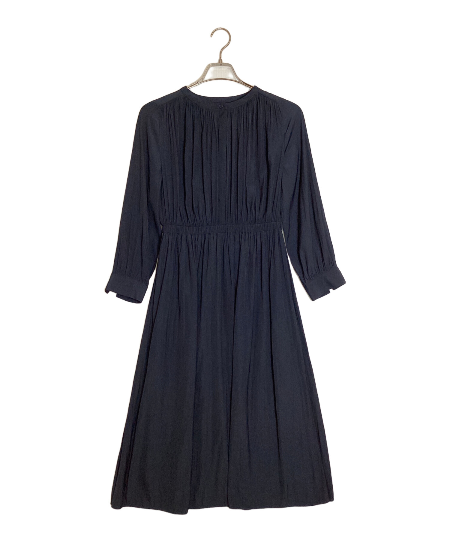ネイビー フレアワンピース サイズ38 中古・古着通販】INDIVI