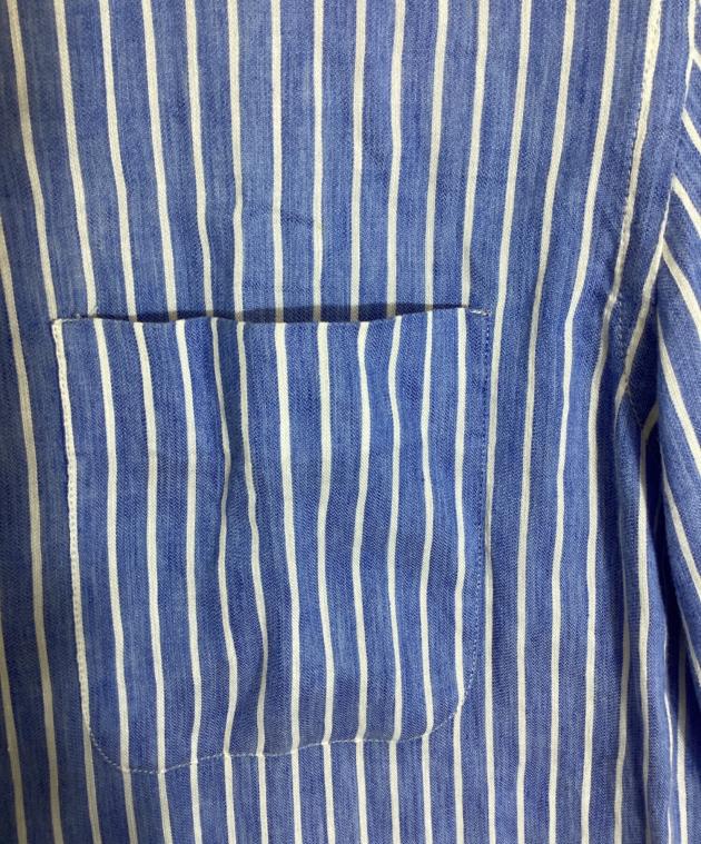 アルマーニ コレッツォーニ スーパー150S' ネイビー ストライプ L相当 中古・古着通販】ARMANI COLLEZIONI (アルマーニ コレツィオーニ) S/S