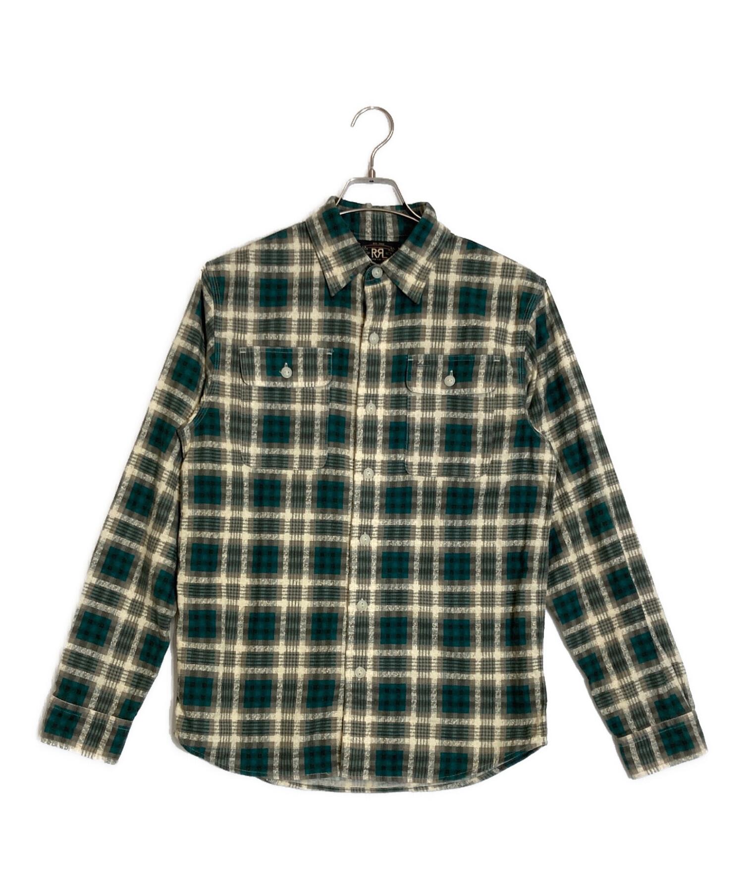 RRL ダブルアールエル チェックシャツ グリーン 中古・古着通販】RRL (ダブルアールエル) チェックシャツ グリーン