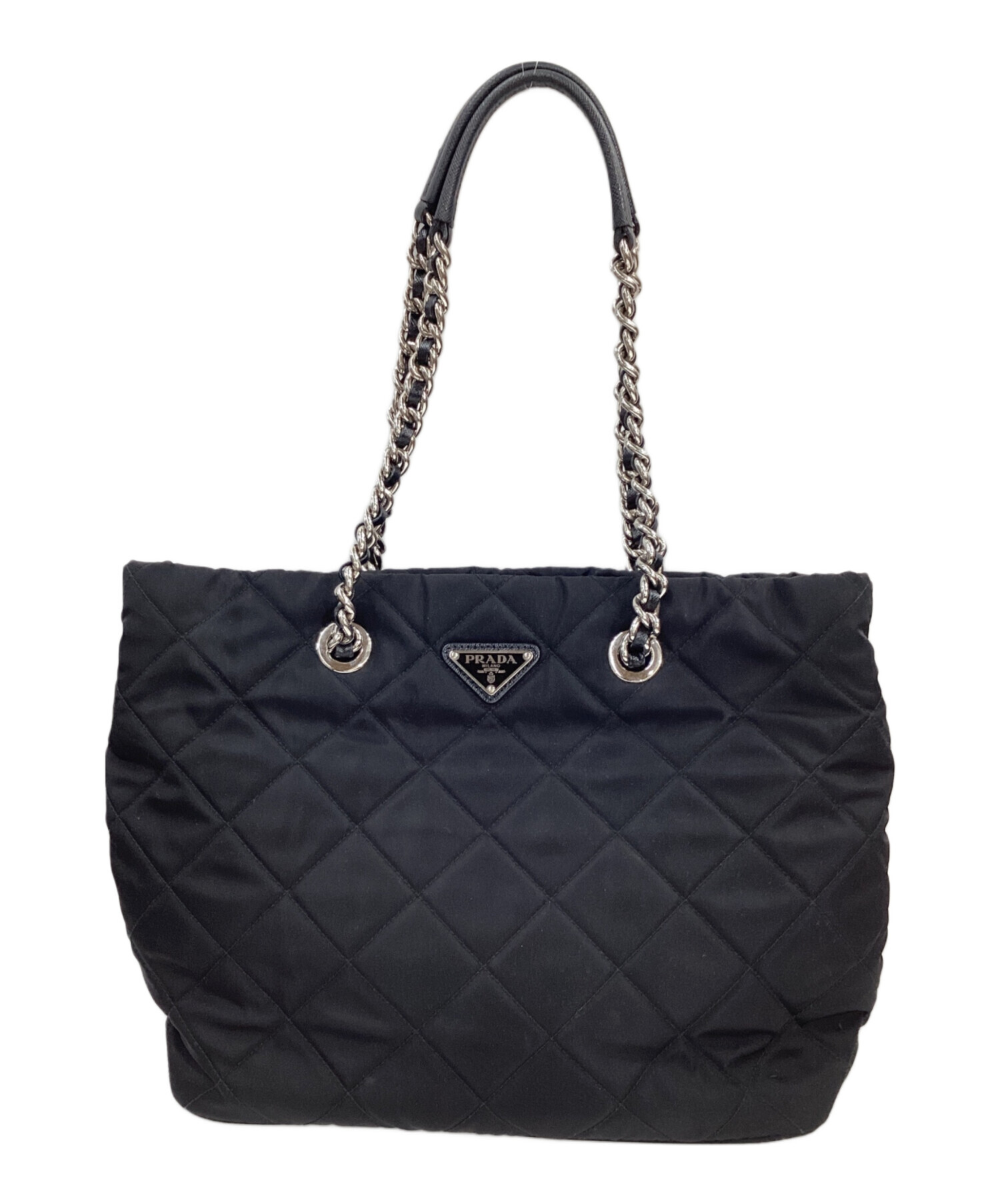 PRADA ナイロンキルティングバック 中古・古着通販】PRADA (プラダ) チェーンハンドルキルティング