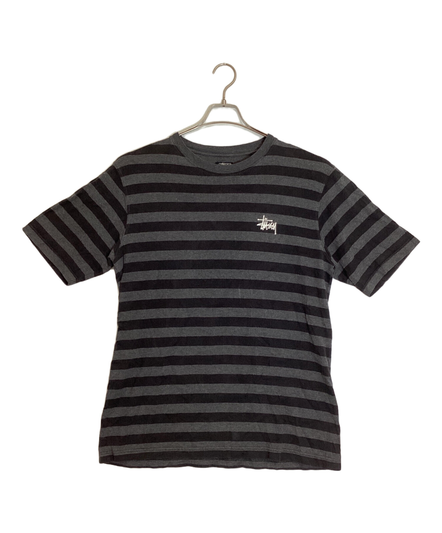 中古・古着通販】stussy (ステューシー) ボーダーTシャツ ブラック