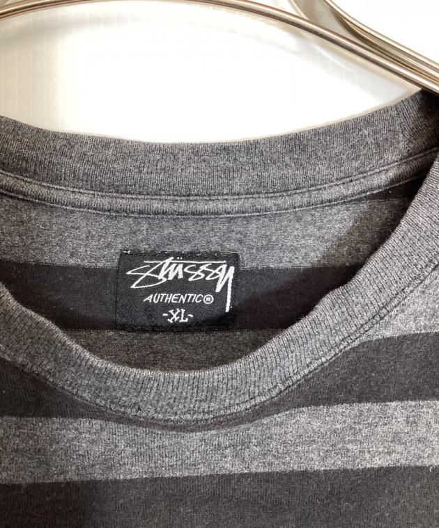 中古・古着通販】stussy (ステューシー) ボーダーTシャツ ブラック