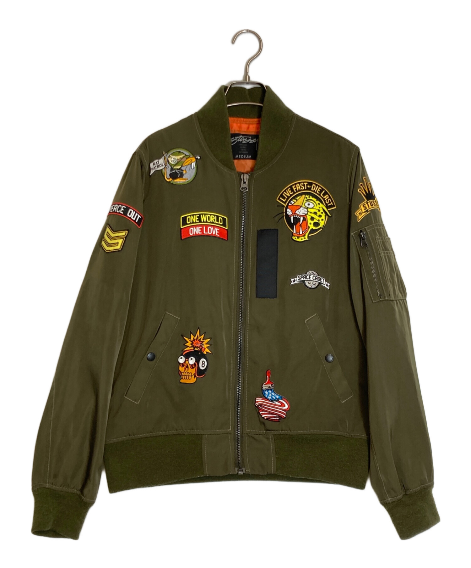 中古・古着通販】stussy (ステューシー) ワッペンMA1ボンバー