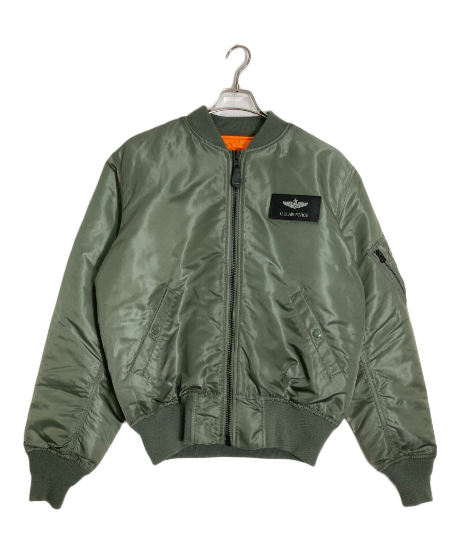 ALPHA INDUSTRIES MA-1ジャケット Lサイズ オリーブ 中古・古着通販】ALPHA INDUSTRIES (アルファインダストリーズ) MA-1