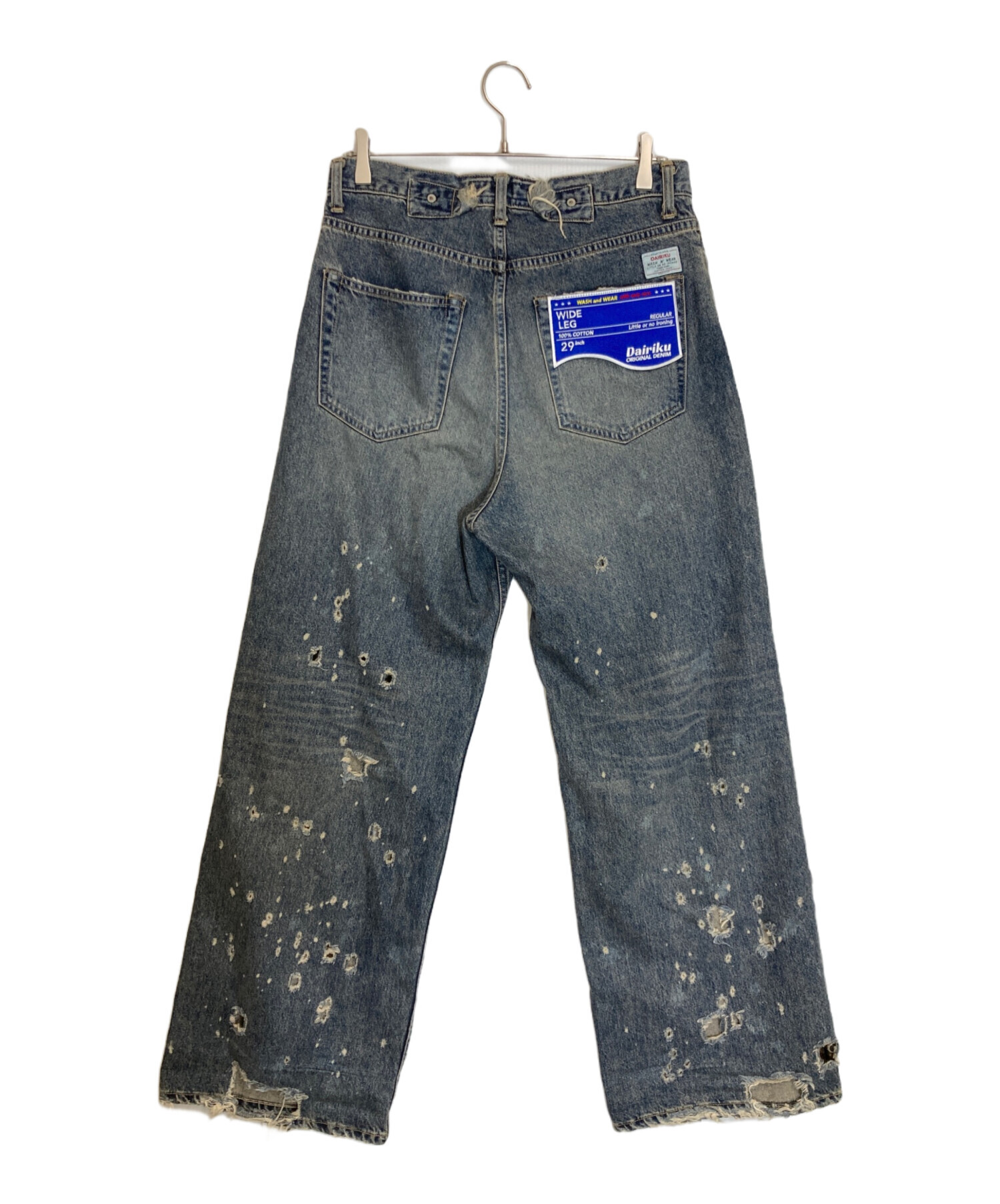 Daihachiさま専用！ 中古・古着通販】DAIRIKU (ダイリク) Super Damage Wide Denim Pants
