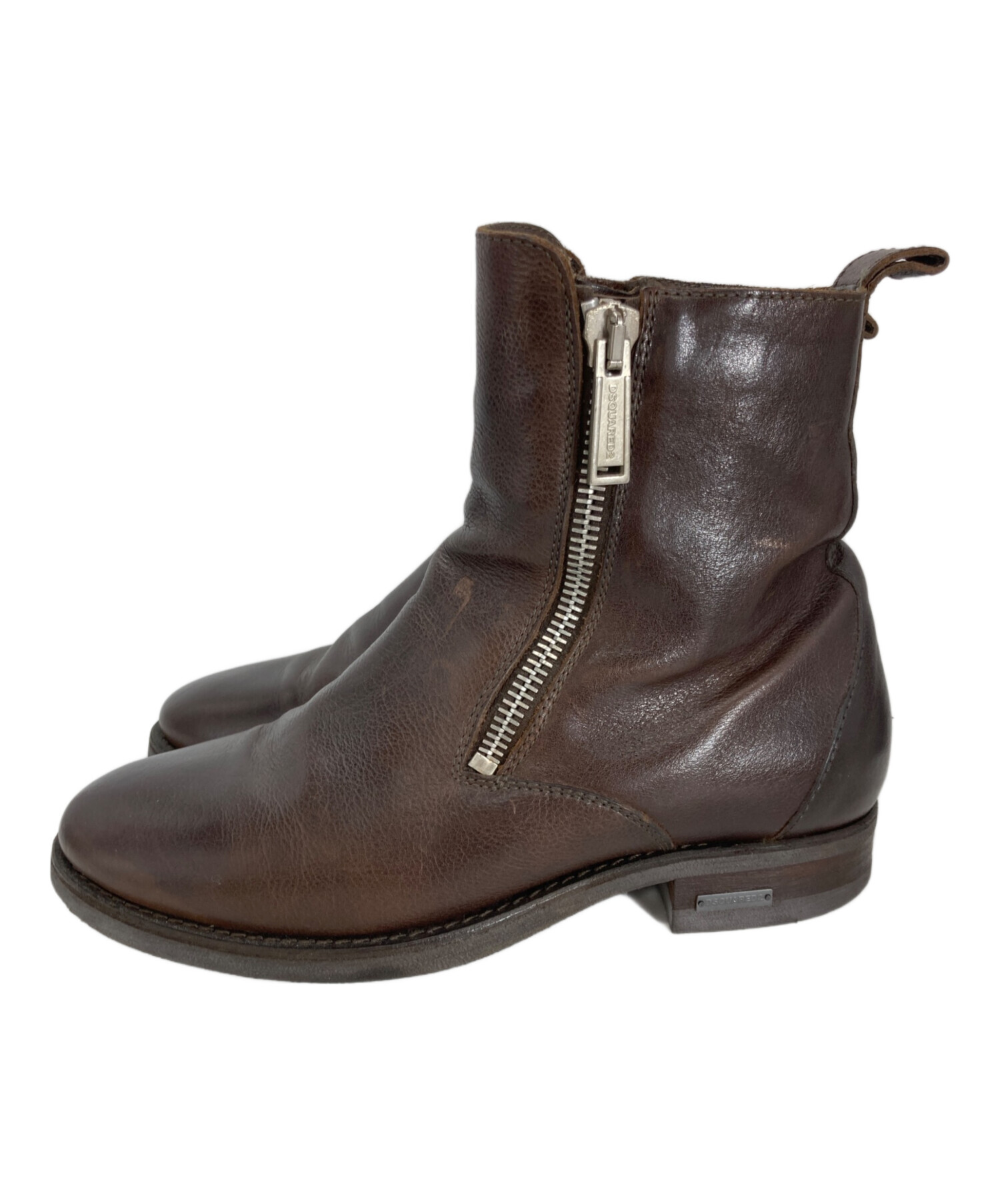 フ*ー様 オークション価格　ディースクエアード　ブーツ　サイズ41 DSQUAR 中古・古着通販】DSQUARED2 (ディースクエアード) ダブルサイドジップ
