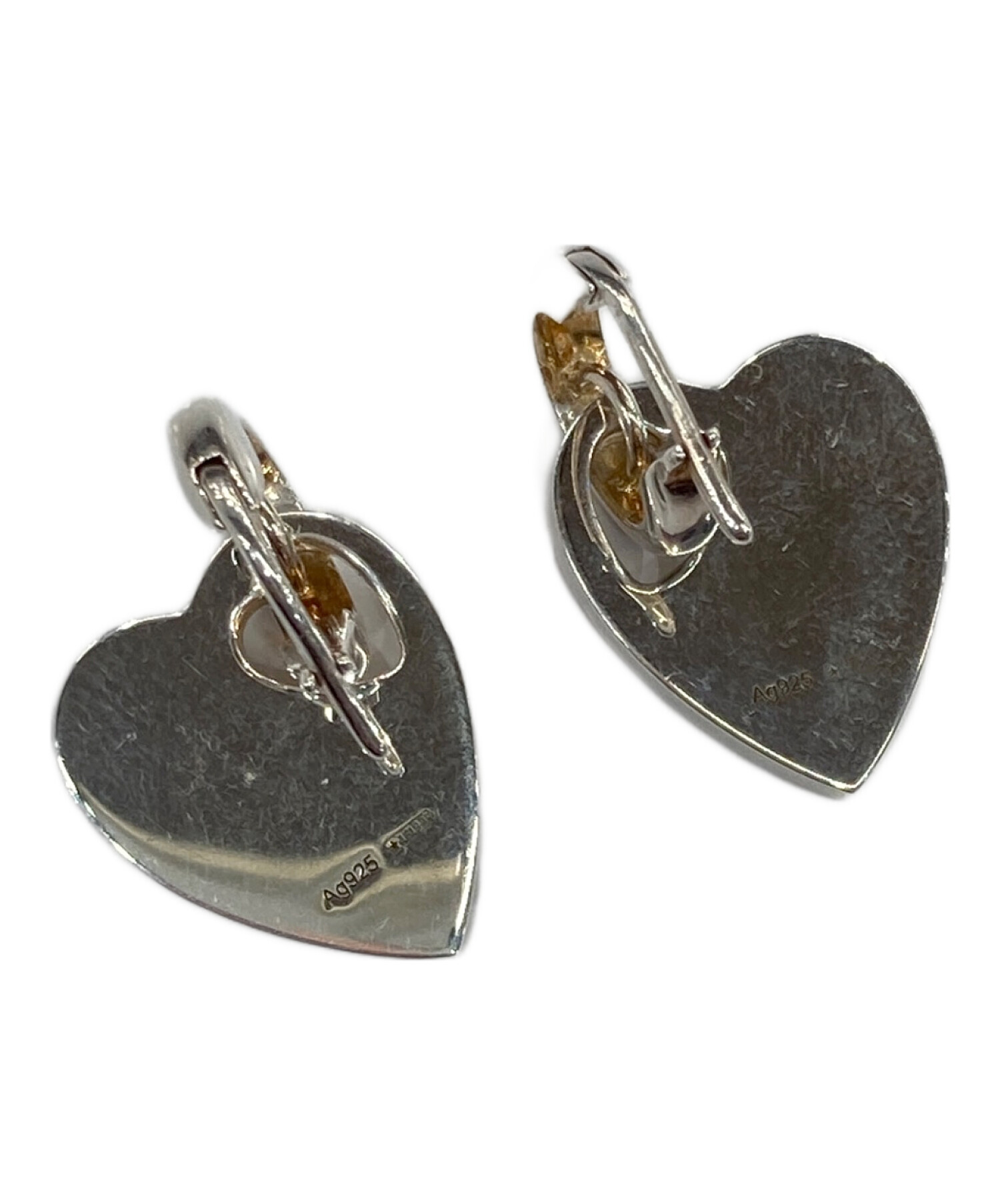 GUCCI トレードマーク ハートシェイプ ピアス 中古・古着通販】GUCCI (グッチ) トレードマーク ハートシェイプ