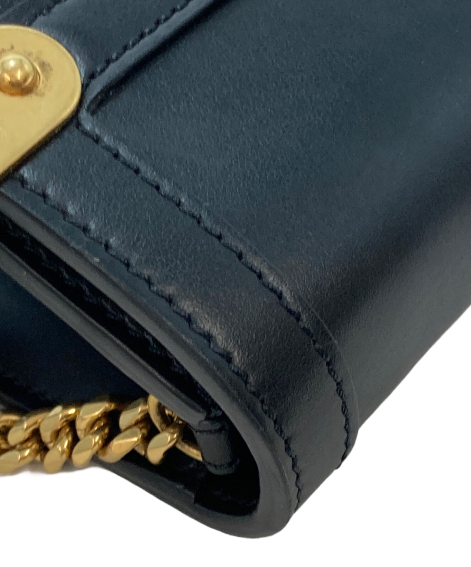 Balmain バルマン　スタッズ付きレザー　クラッチショルダーバッグ 中古・古着通販】BALMAIN (バルマン) ロゴクラスブチェーンクラッチ