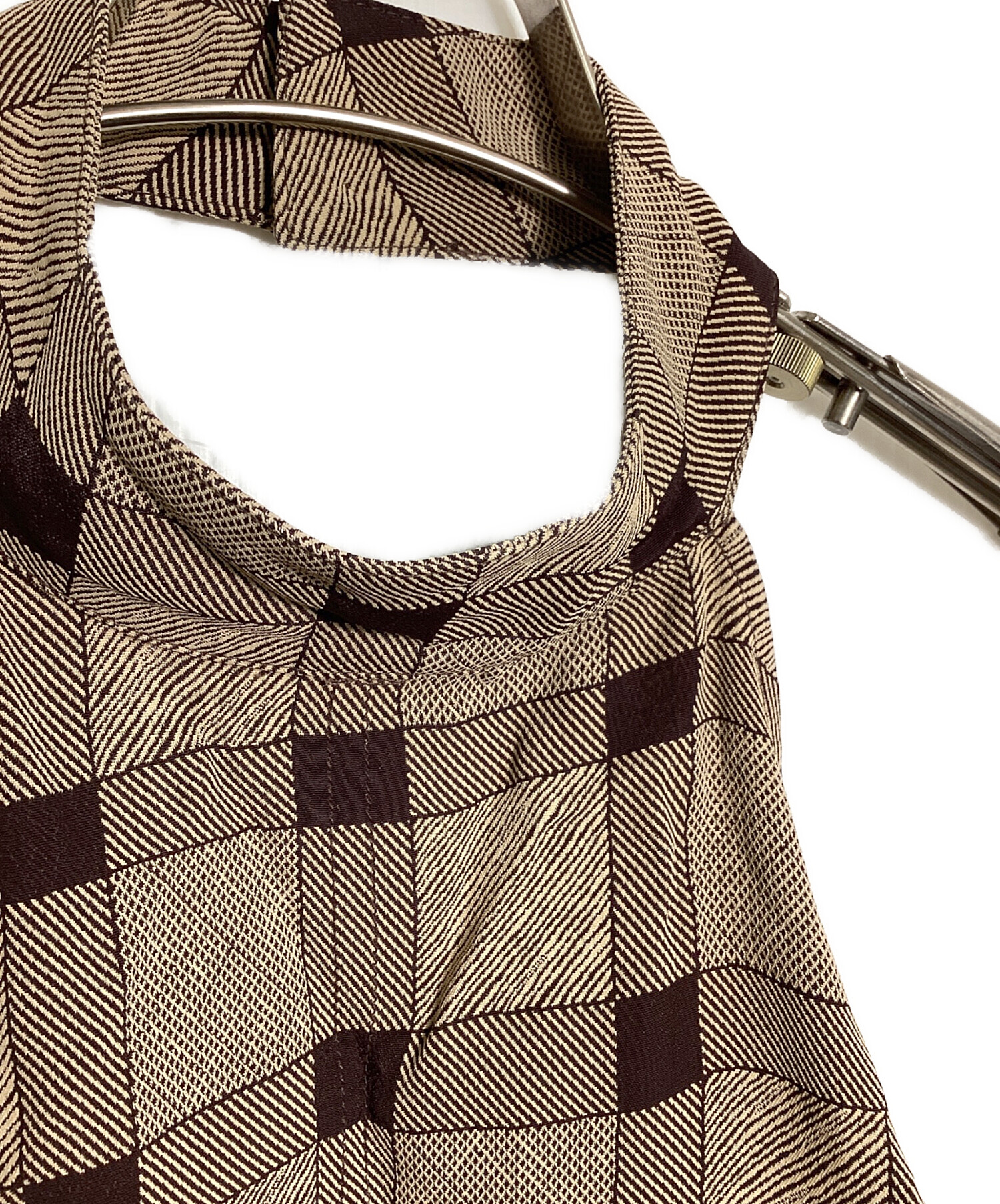 中古・古着通販】TODAYFUL (トゥデイフル) Halterneck Checkjacquard