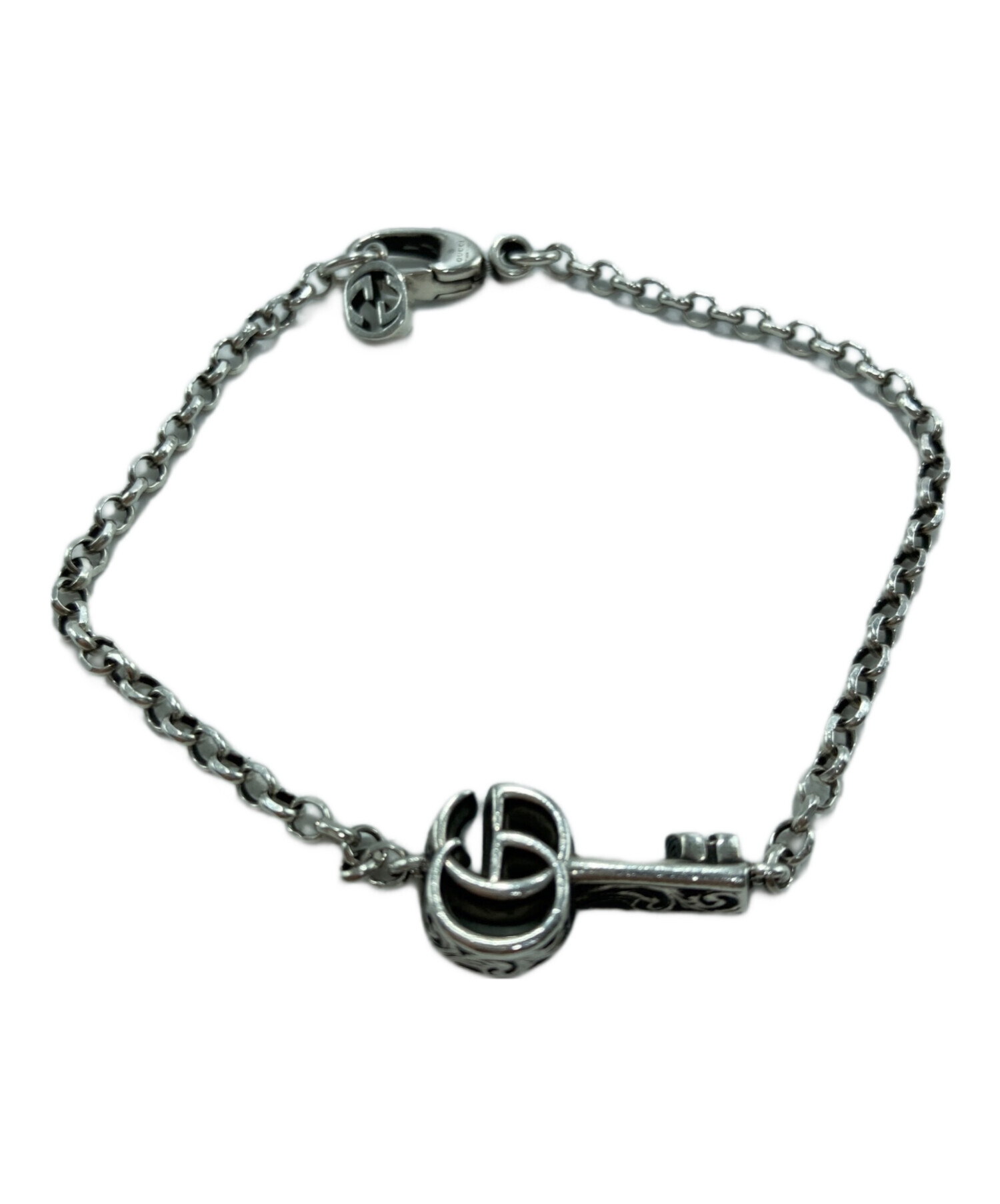中古・古着通販】GUCCI (グッチ) ダブルGキーブレスレット シルバー