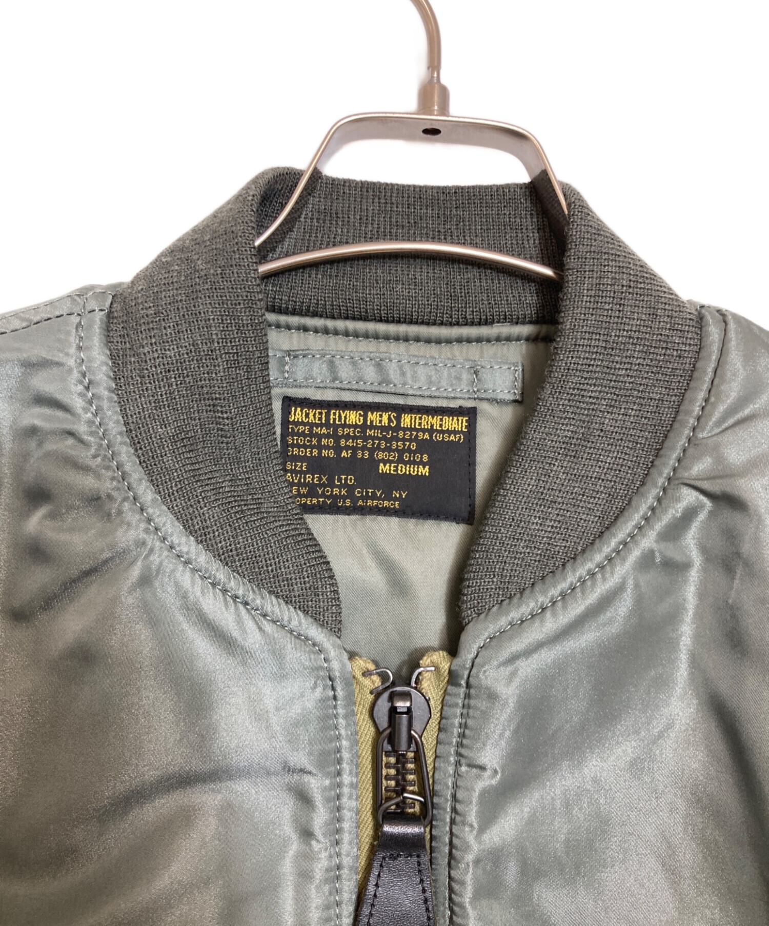 中古・古着通販】AVIREX (アヴィレックス) MA-1ジャケット グリーン