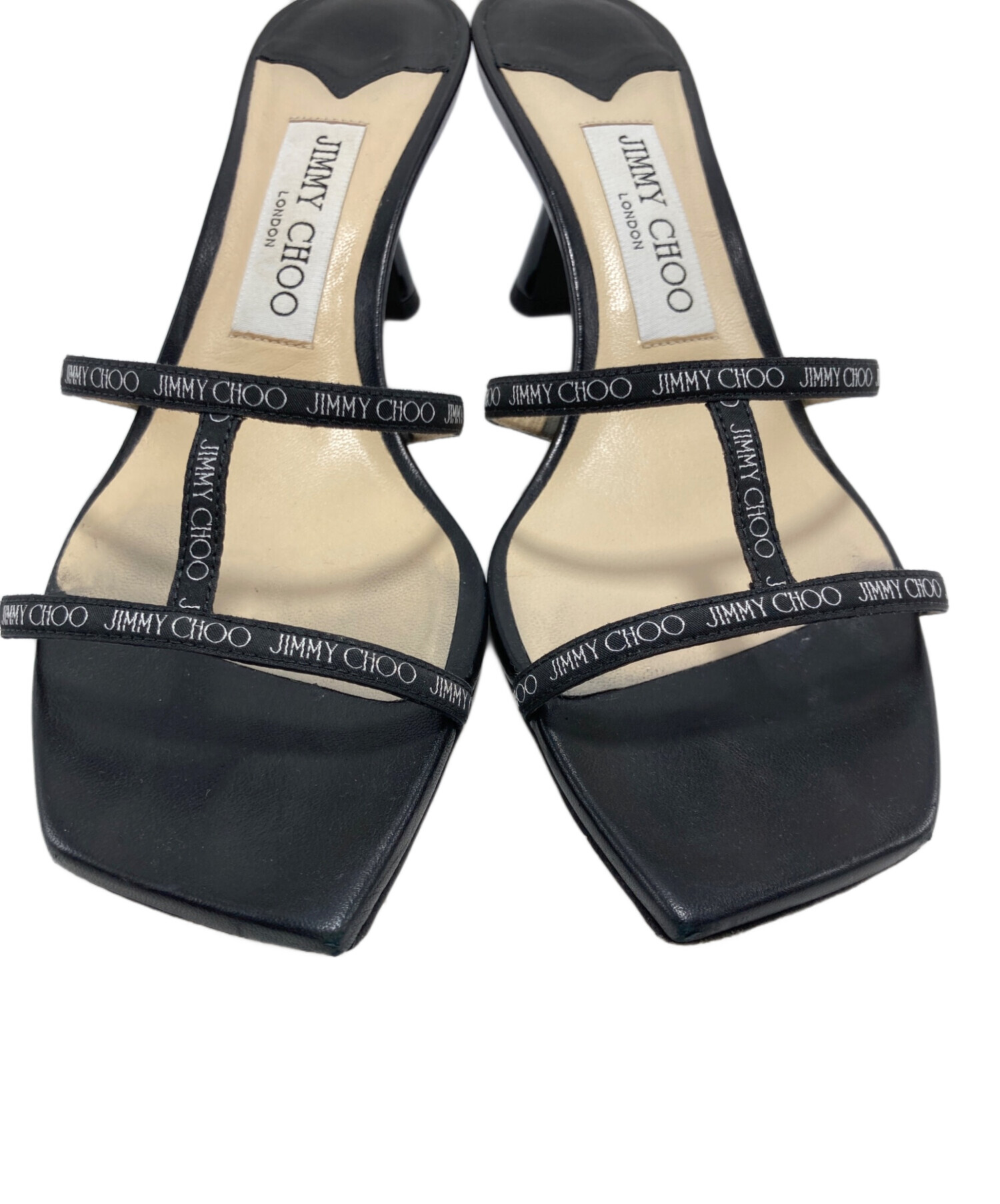 中古・古着通販】JIMMY CHOO (ジミーチュウ) ロゴミュールサンダル