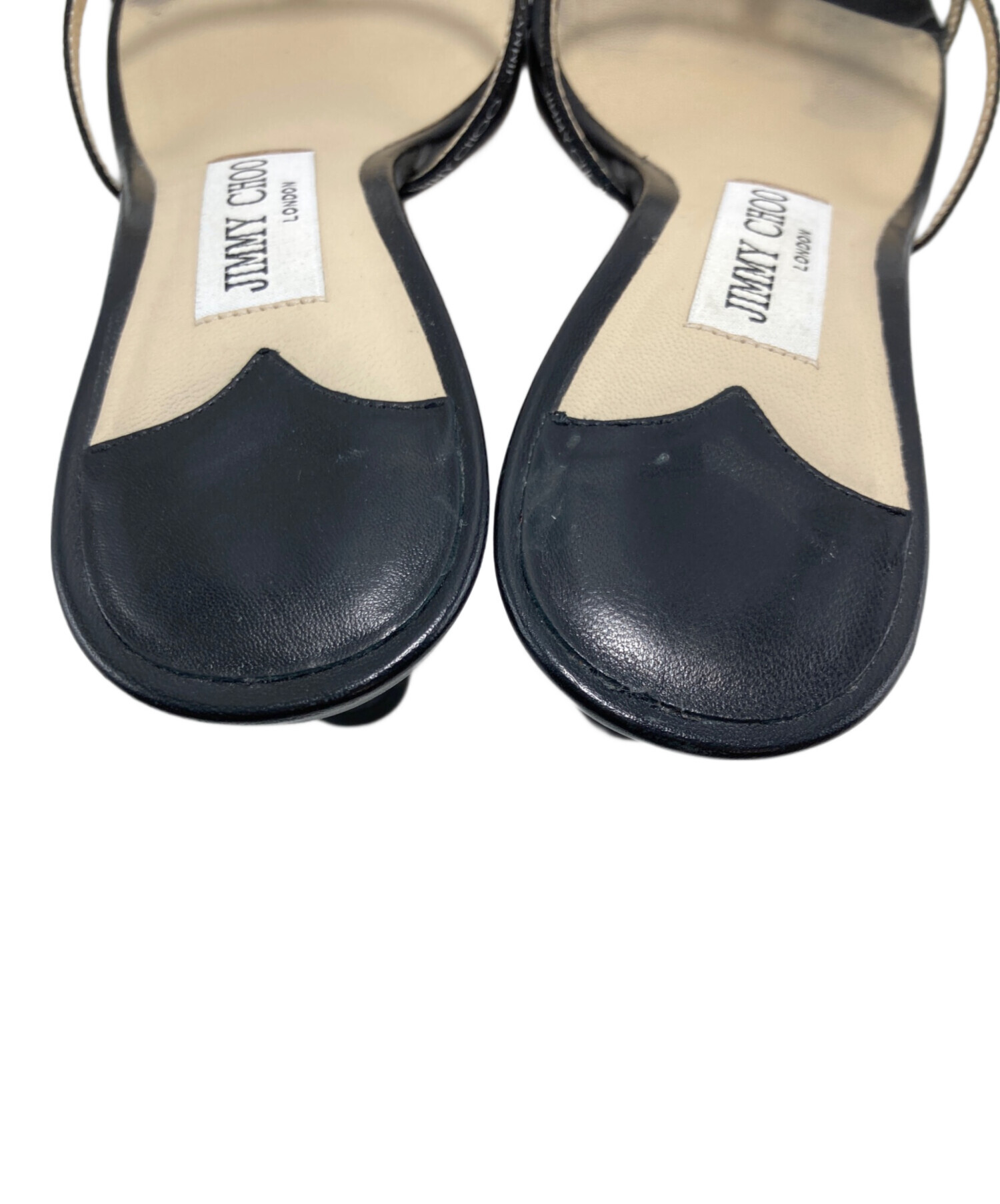 JIMMY CHOO ミュール 37 サンダル 中古・古着通販】JIMMY CHOO (ジミーチュウ) ロゴミュールサンダル