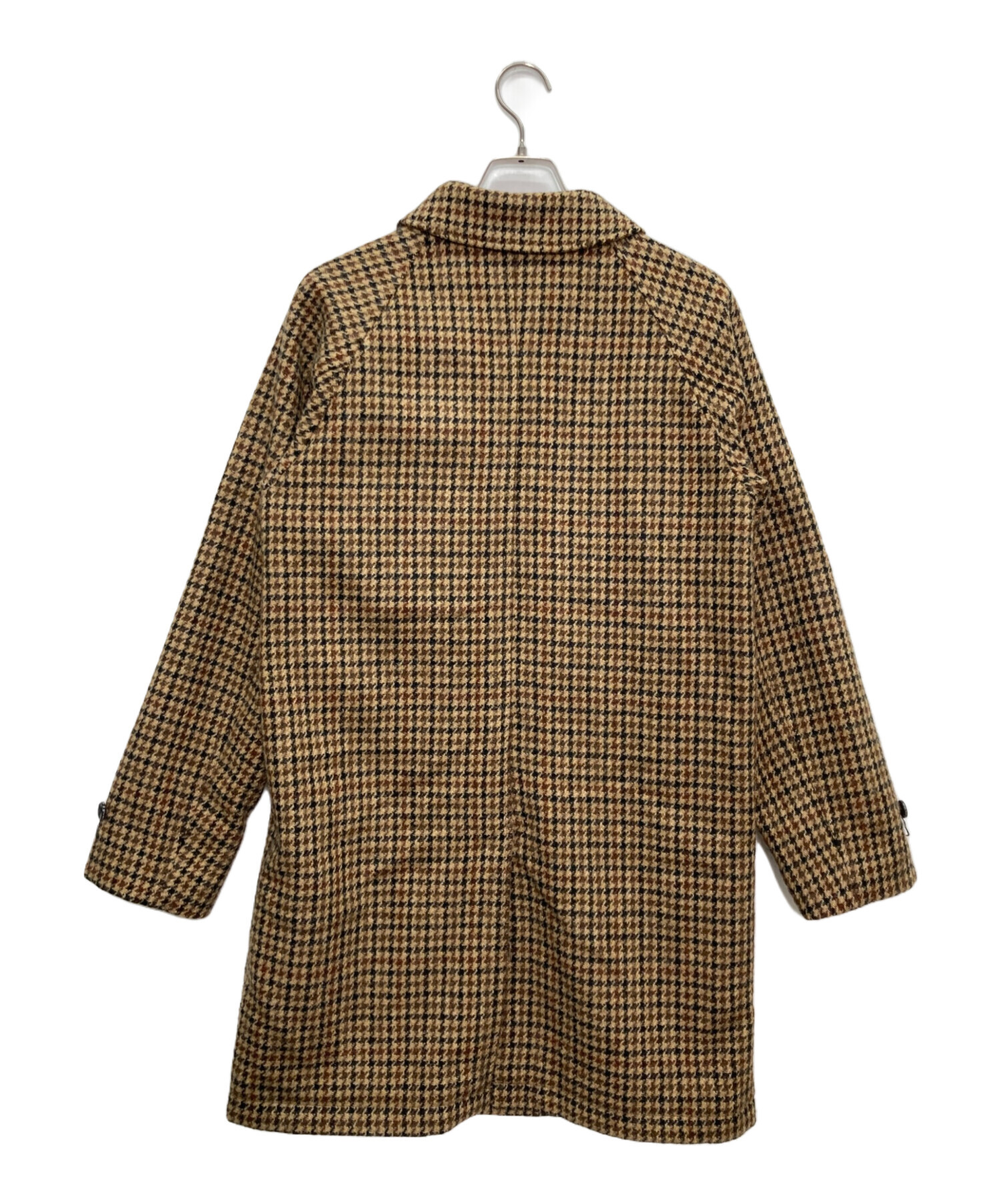 超美品 ビームスプラス ステンカラーコート ハリスツイード ブラウン L 中古・古着通販】BEAMS PLUS (ビームスプラス) Harris Tweed (ハリス