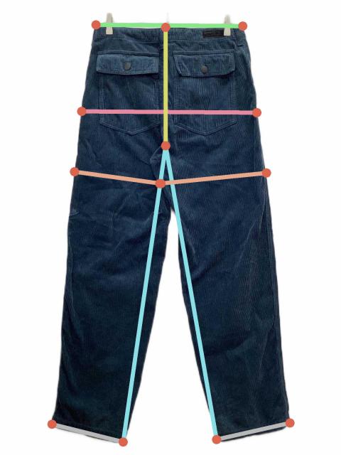 中古・古着通販】SHISHIKUI (シシクイ) CORDUROY BAKER PANT ブルー