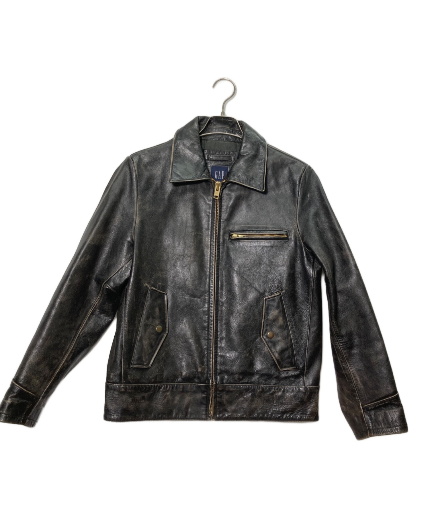 中古・古着通販】GAP (ギャップ) ジップアップ レザージャケット