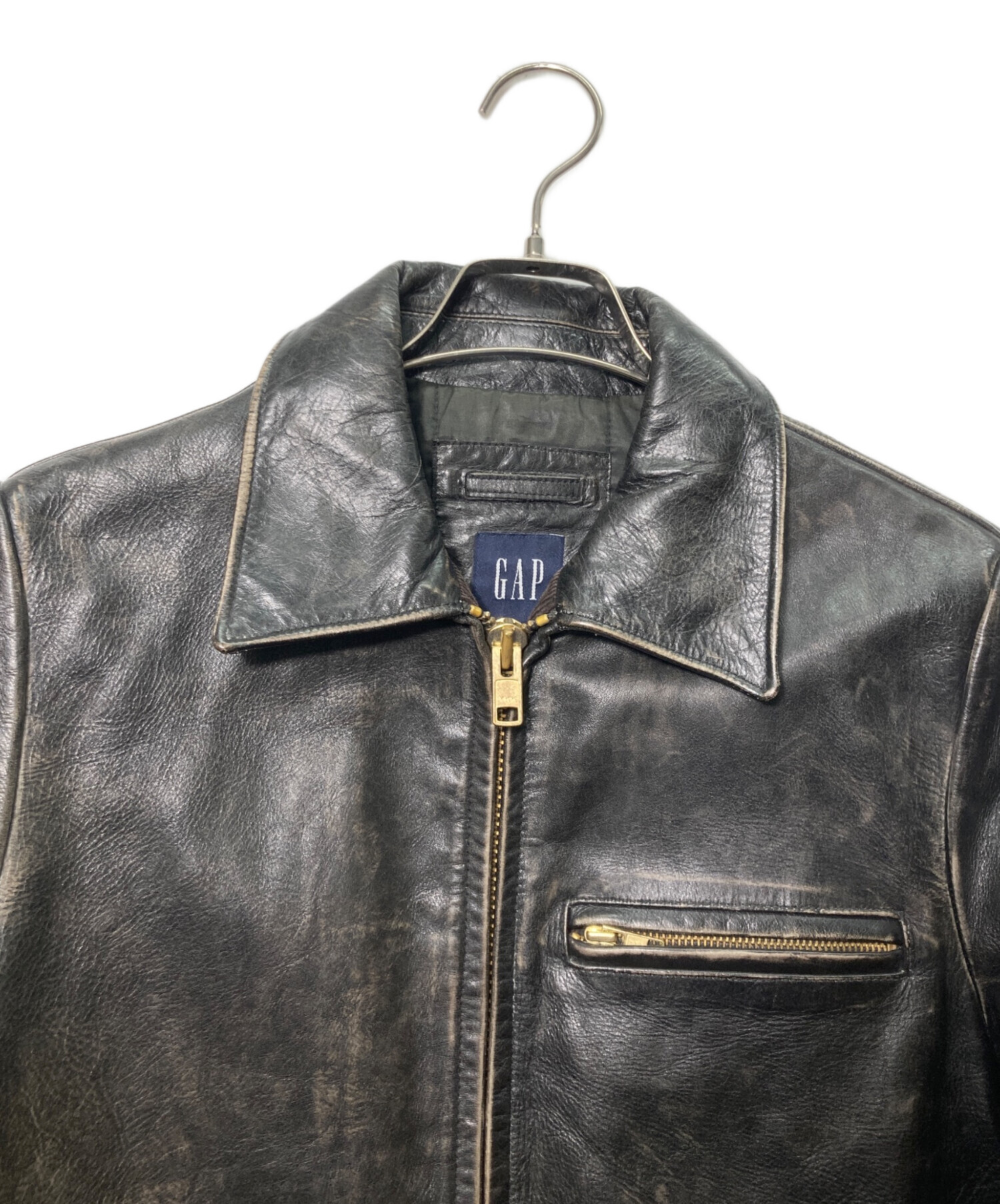 中古・古着通販】GAP (ギャップ) ジップアップ レザージャケット