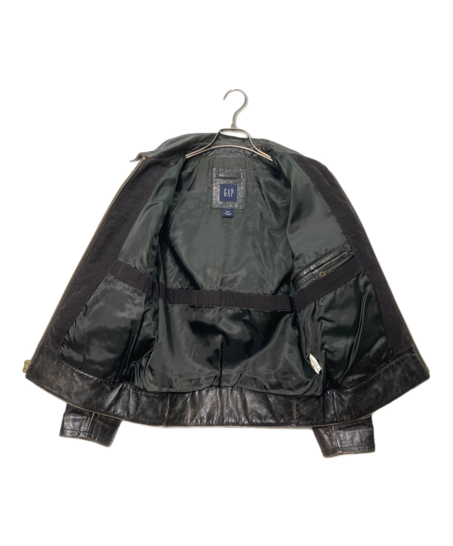中古・古着通販】GAP (ギャップ) ジップアップ レザージャケット