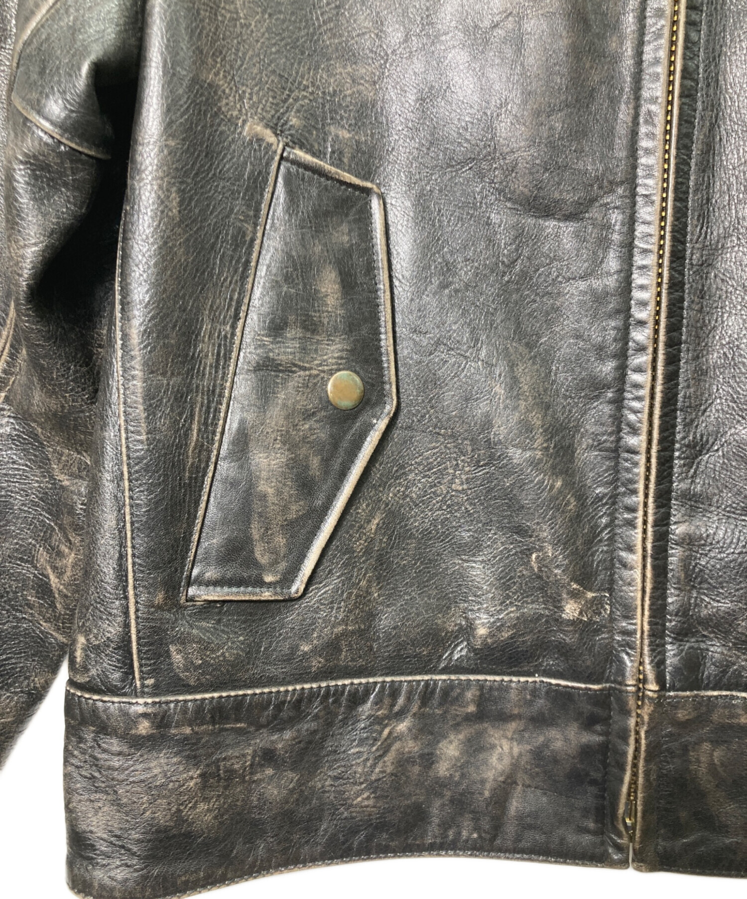 中古・古着通販】GAP (ギャップ) ジップアップ レザージャケット