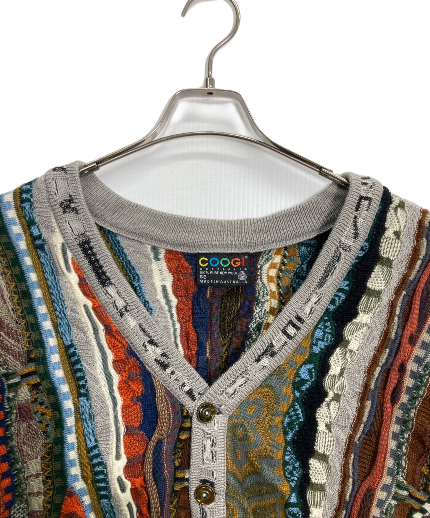 中古・古着通販】Coogi (クージー) 3Dニットカーディガン マルチカラー
