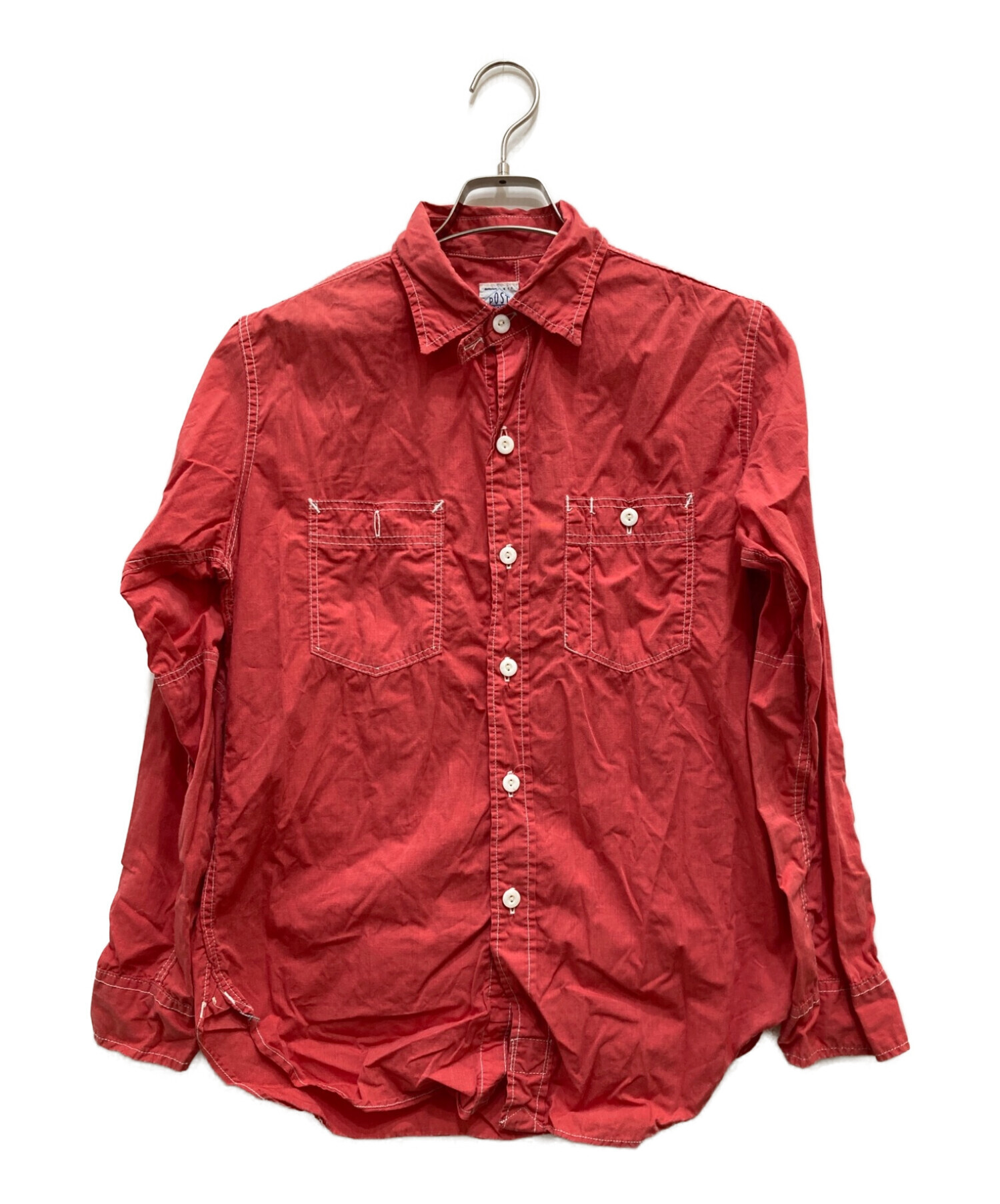 POST O'ALLS ポストオーバーオールズ 長袖シャツ ARMY SHIRT プルオーバー アーミーシャツ コットン USA製 ベージュ M 71007685 中古・古着通販POST O\u0027ALLS (ポストオーバーオールズ) 長袖シャツ