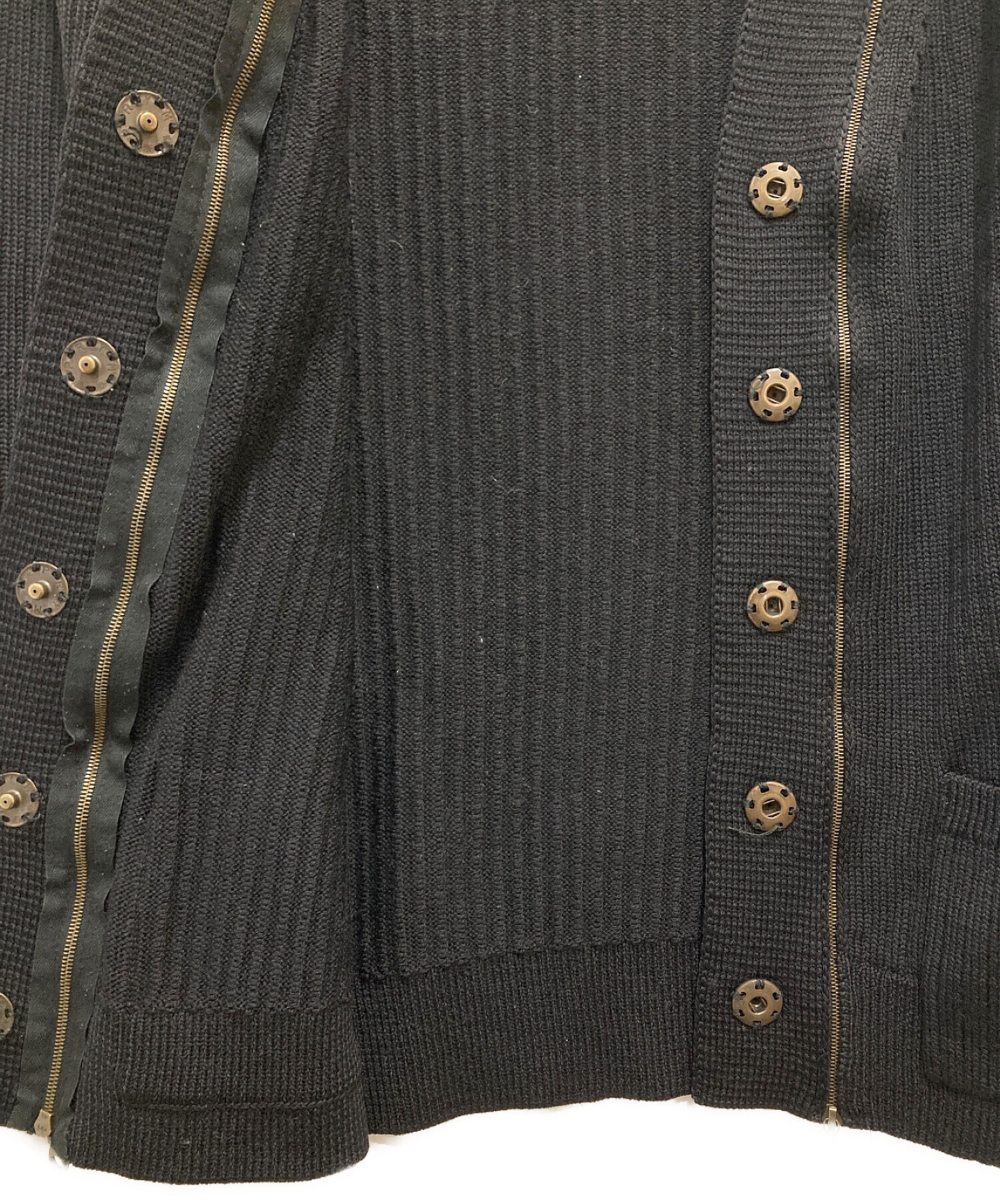 中古・古着通販】Chloe (クロエ) ジップデザインカーディガン ブラック