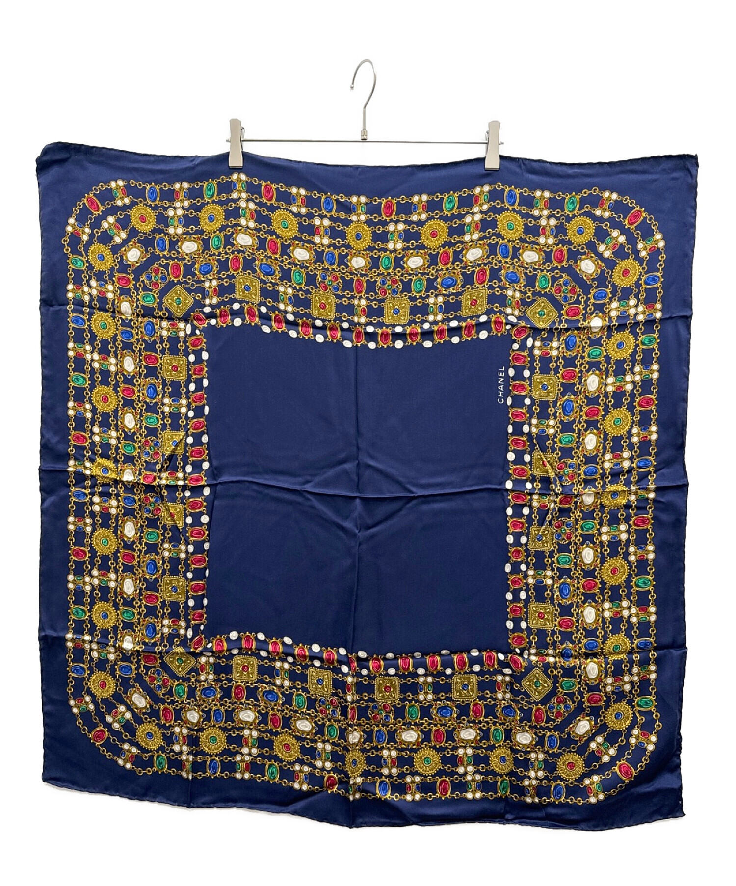 CHANEL シルクスカーフ ネイビー ゴールド 【公式通販】