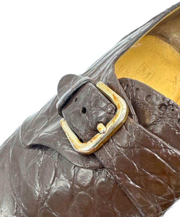 BRUNO MAGLI ブルーノ・マリ　シングルモンク　ブラウン　25センチ ブルーノマリ BRUNO MAGLI ローファー シューズ モンクストラップ