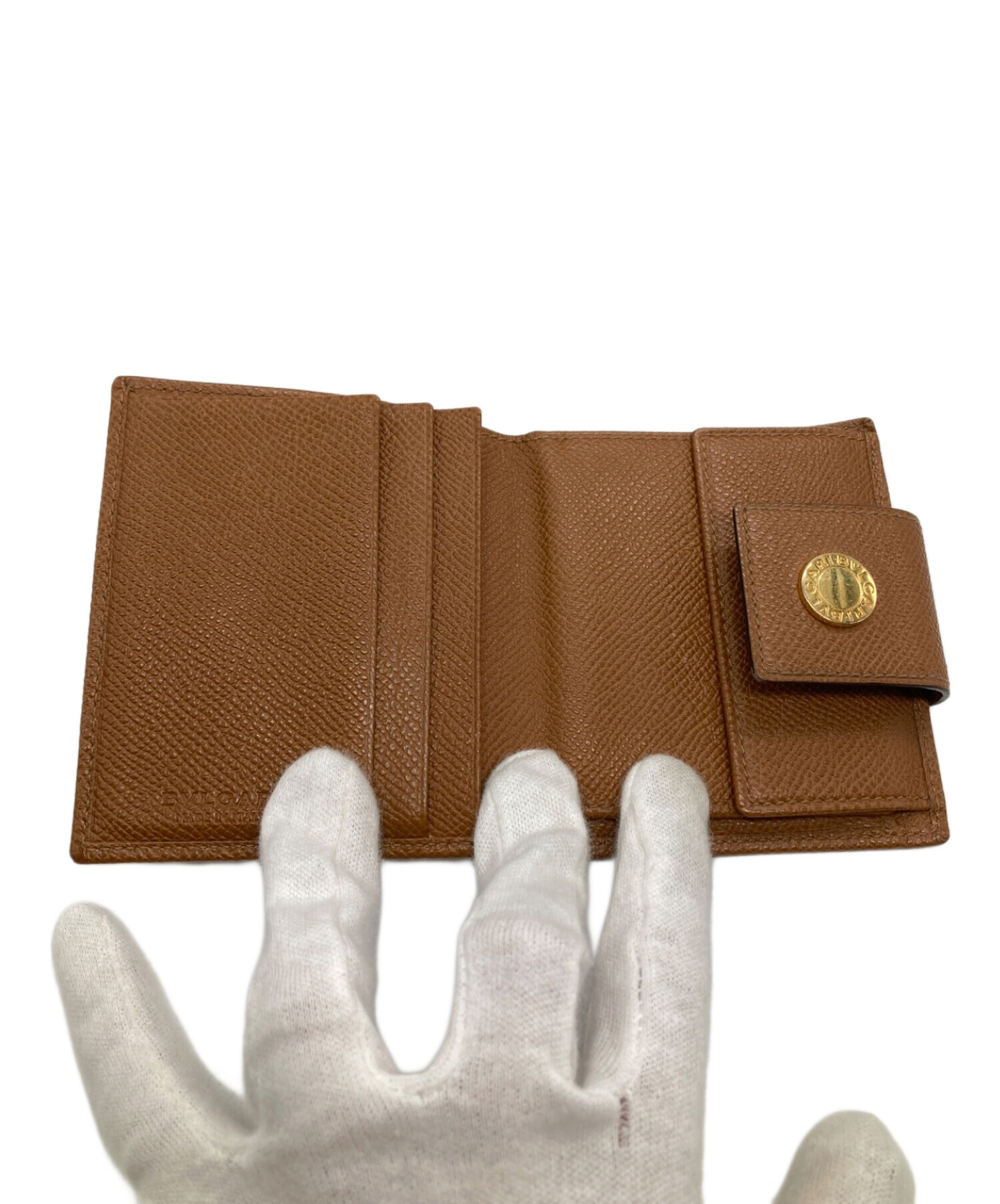 BVLGARI ブラウン 二つ折り財布 中古・古着通販】BVLGARI (ブルガリ) 2つ折り財布 ブラウン｜ブランド